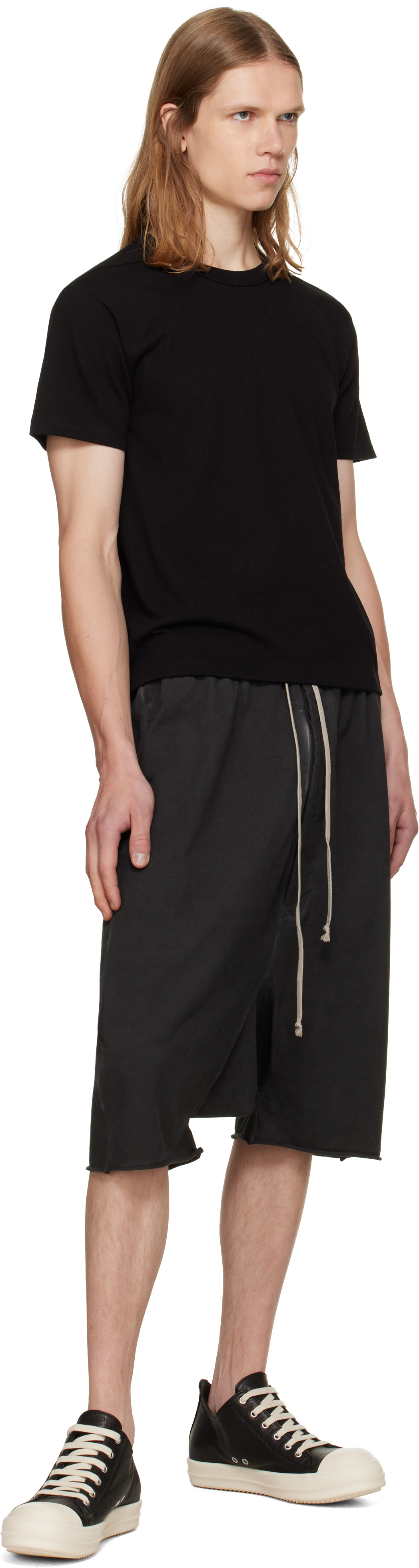Rick Owens DRKSHDW: Black Tower Drawstring Pods Shorts | SSENSE