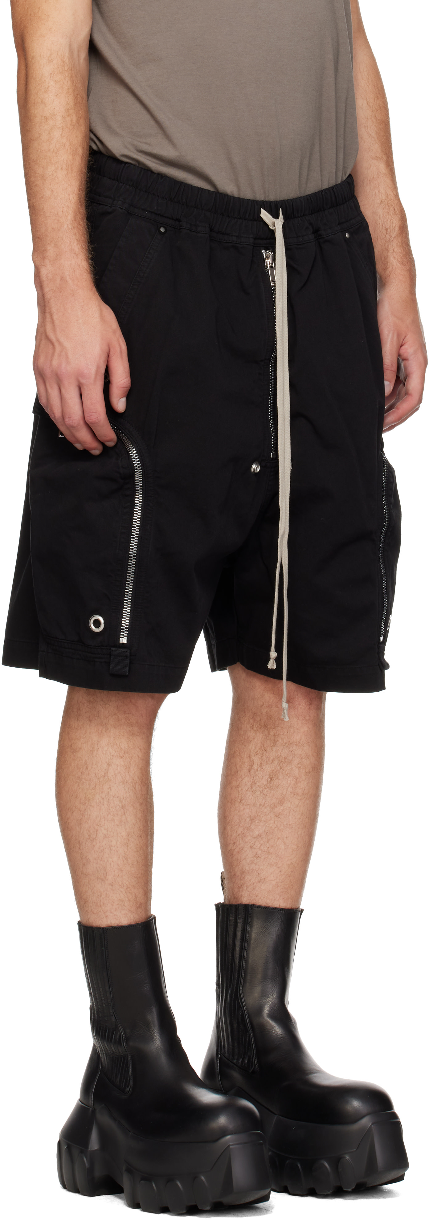 Rick Owens DRKSHDW: Black Tower Bauhaus Shorts | SSENSE