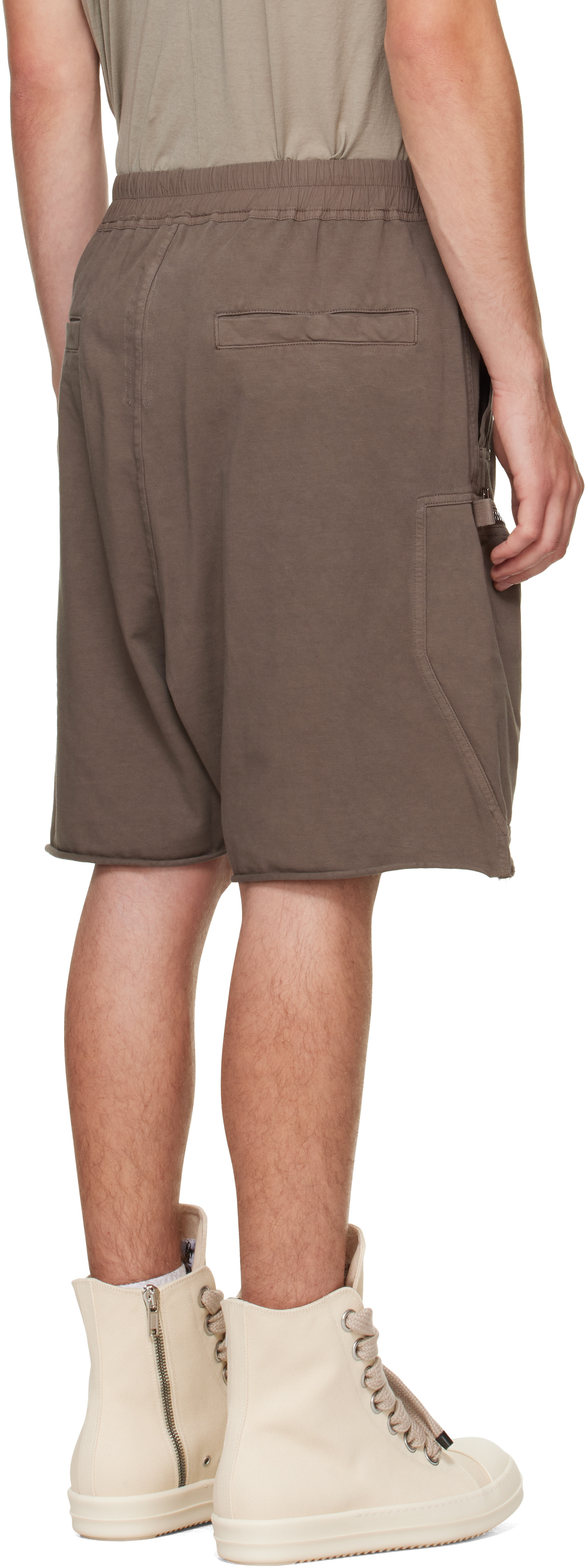 Rick Owens DRKSHDW: Taupe Tower Bauhaus Shorts | SSENSE