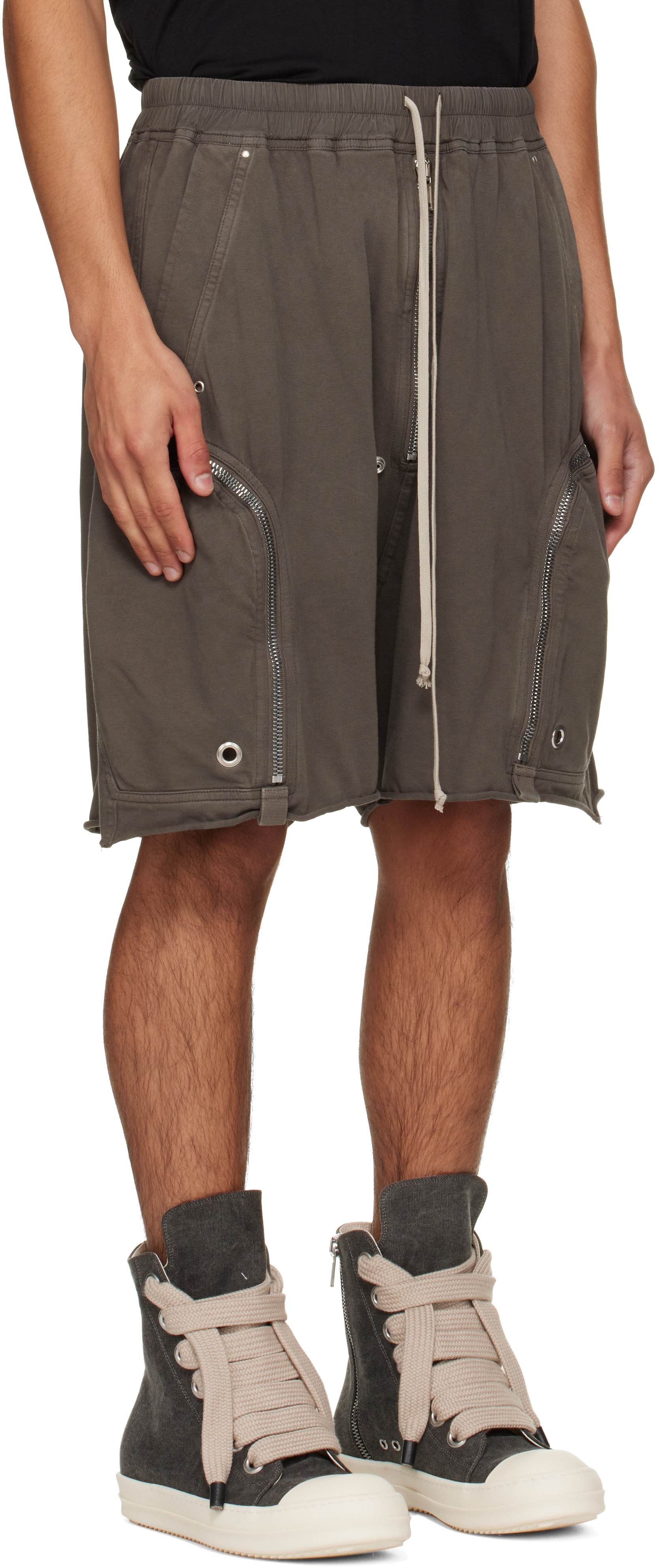 Rick Owens DRKSHDW: Gray Tower Bauhaus Shorts | SSENSE