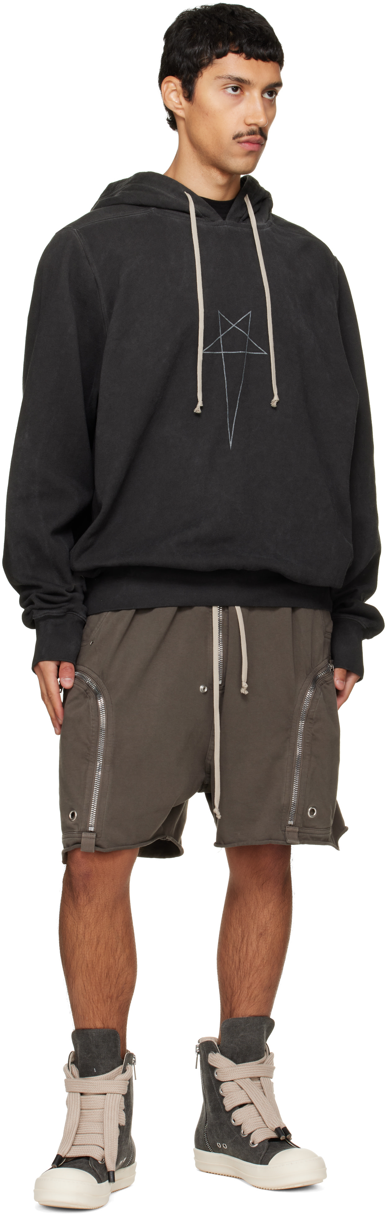Rick Owens DRKSHDW: Gray Tower Bauhaus Shorts | SSENSE
