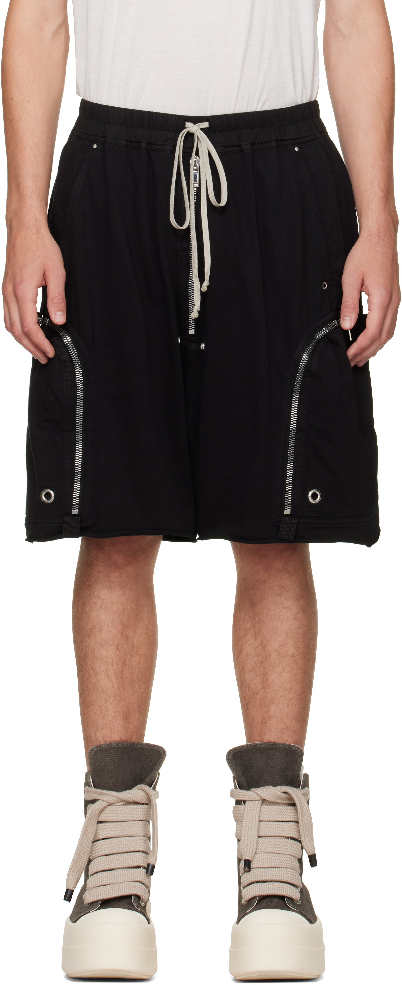 Rick Owens DRKSHDW: Black Tower Bauhaus Shorts | SSENSE Switzerland
