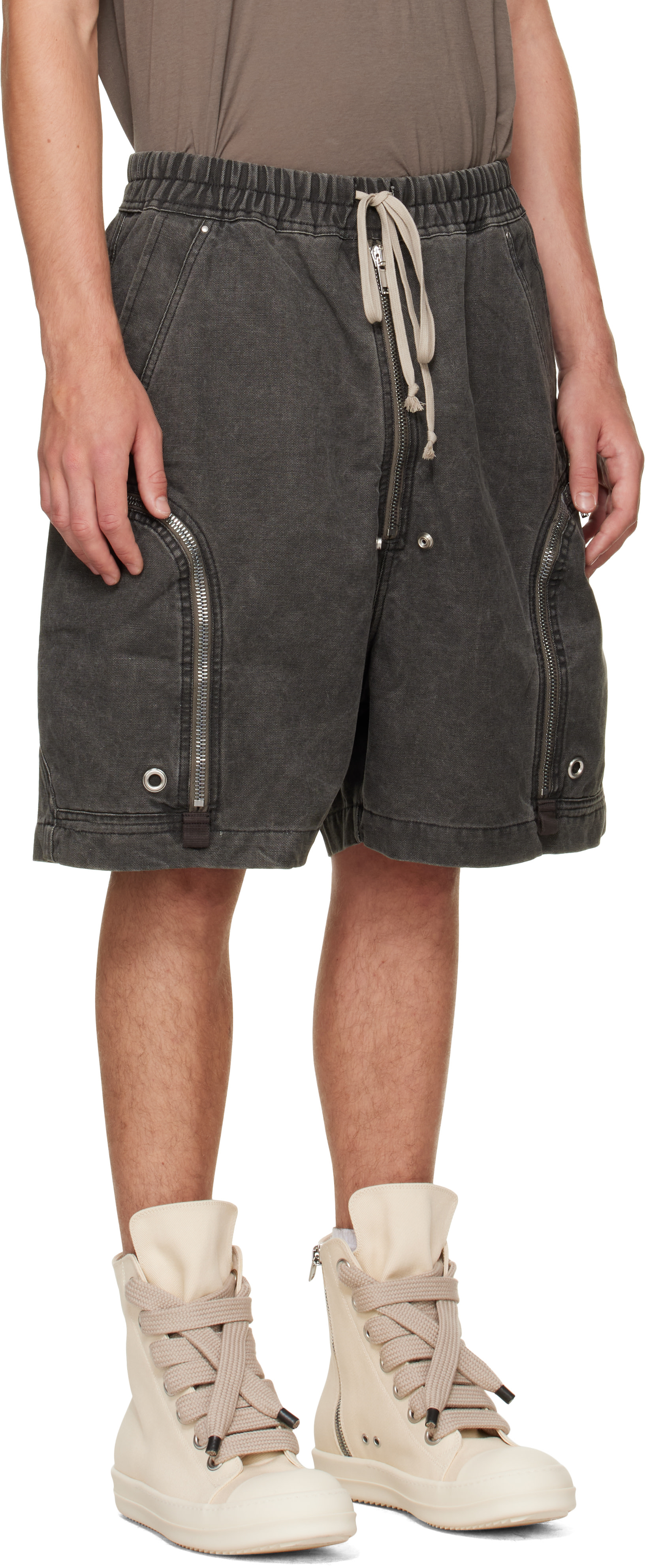 Rick Owens DRKSHDW: Black Tower Bauhaus Shorts | SSENSE