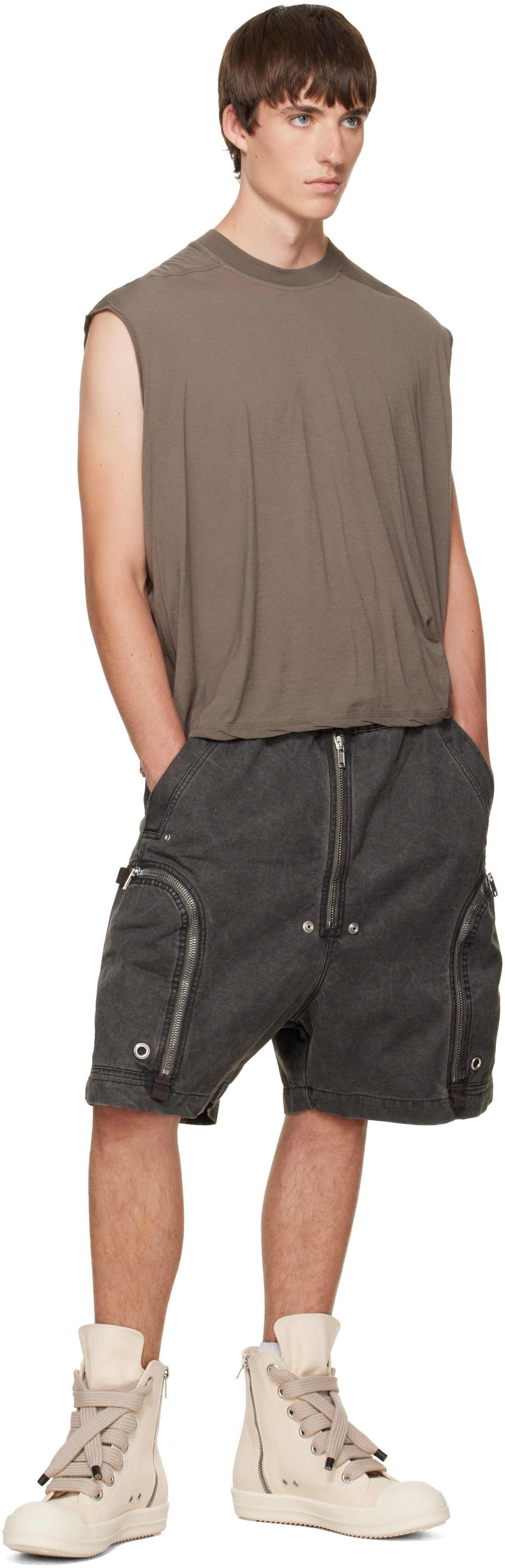 Rick Owens DRKSHDW: Black Tower Bauhaus Shorts | SSENSE