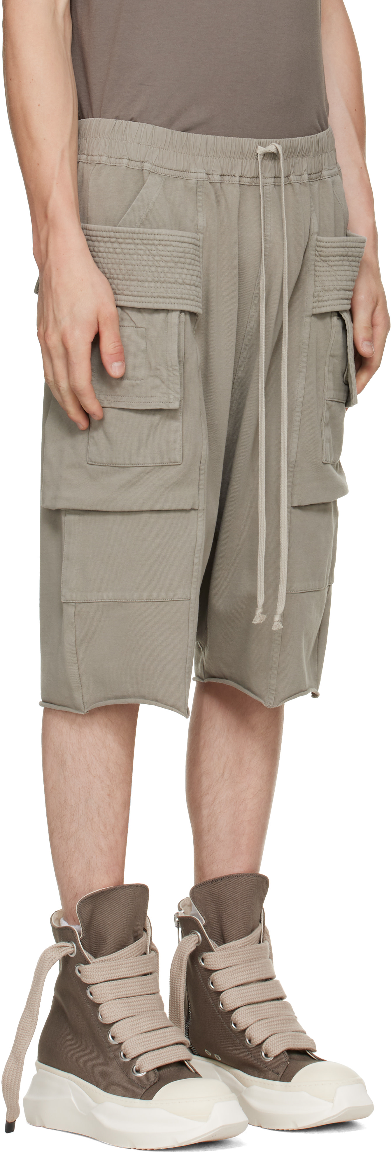 Rick Owens DRKSHDW: トープ Tower Creatch Cargo Pods ショートパンツ