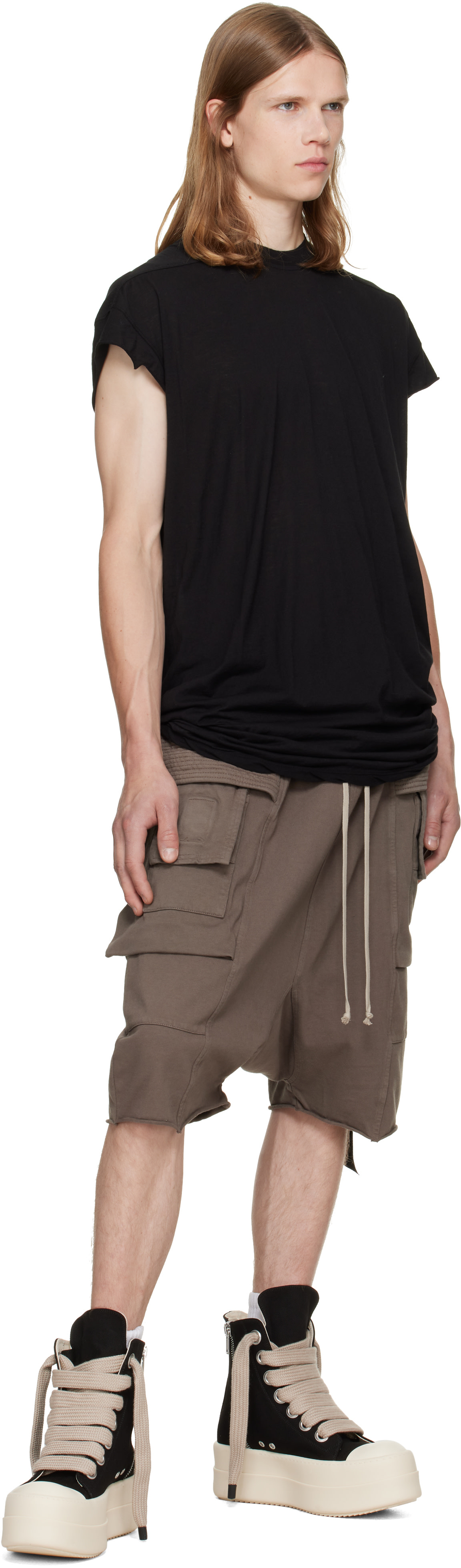 Rick Owens DRKSHDW: トープ Tower Creatch Cargo Pods ショートパンツ