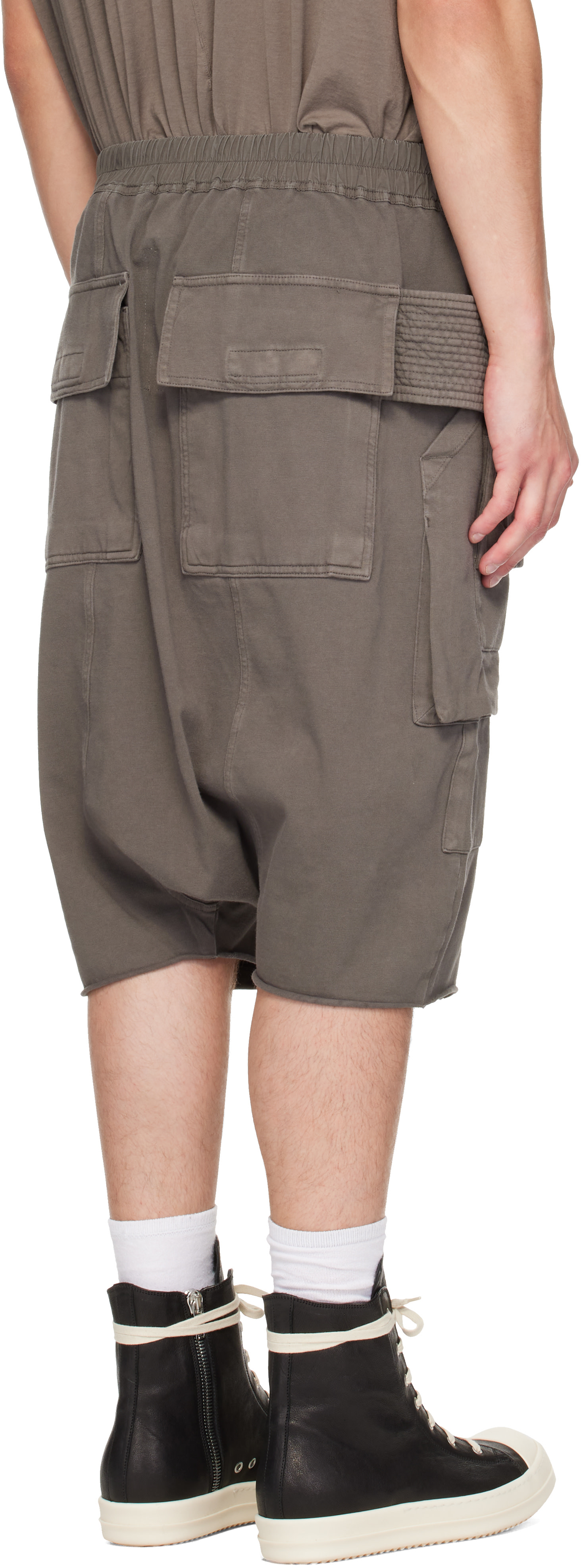 Rick Owens DRKSHDW - Short cargo Creatch gris - Tower
