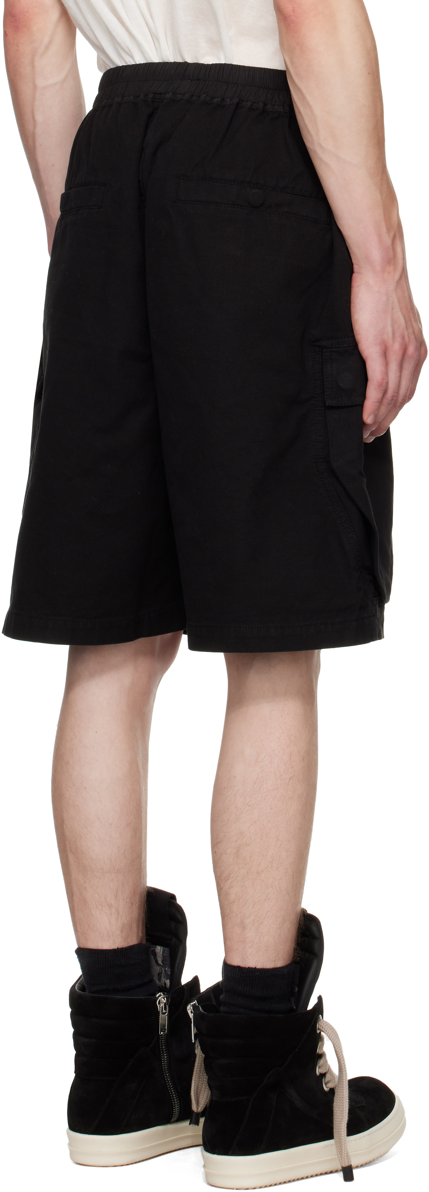 Rick Owens DRKSHDW: ブラック Tower Cargobela ショートパンツ