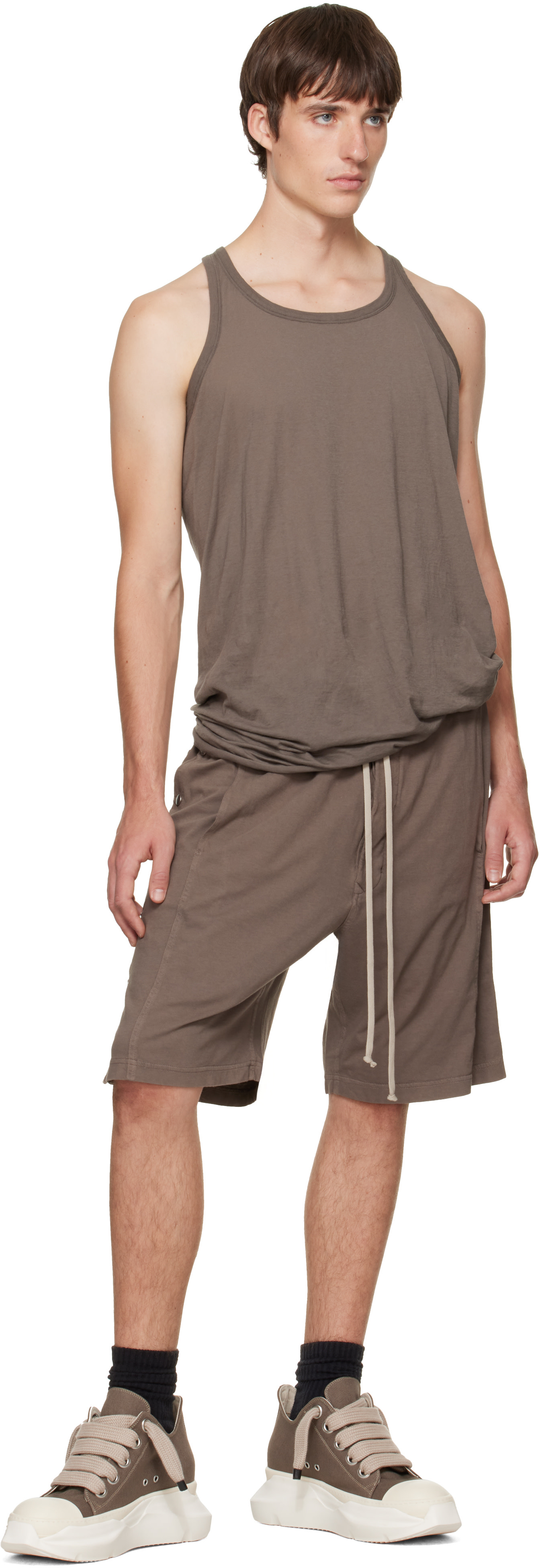 Rick Owens DRKSHDW: トープ Tower Pusher ショートパンツ | SSENSE 日本