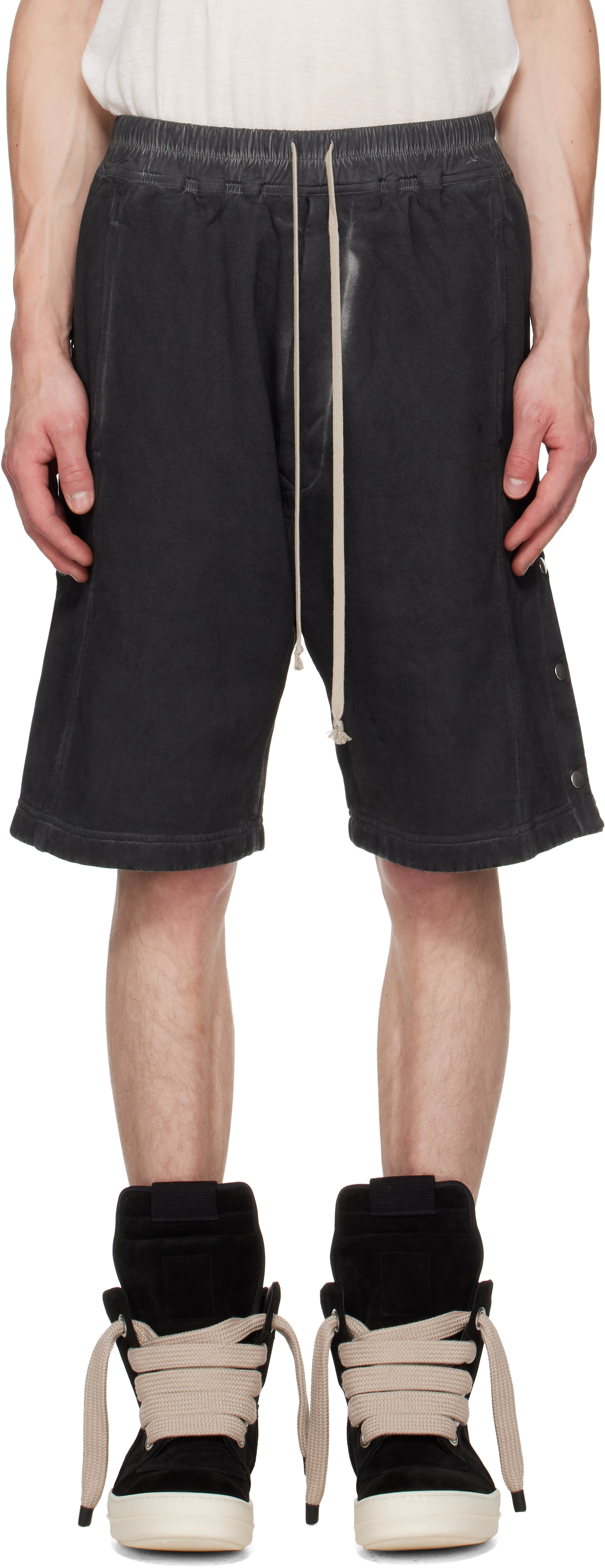 Rick Owens DRKSHDW: Black Tower Pusher Shorts | SSENSE