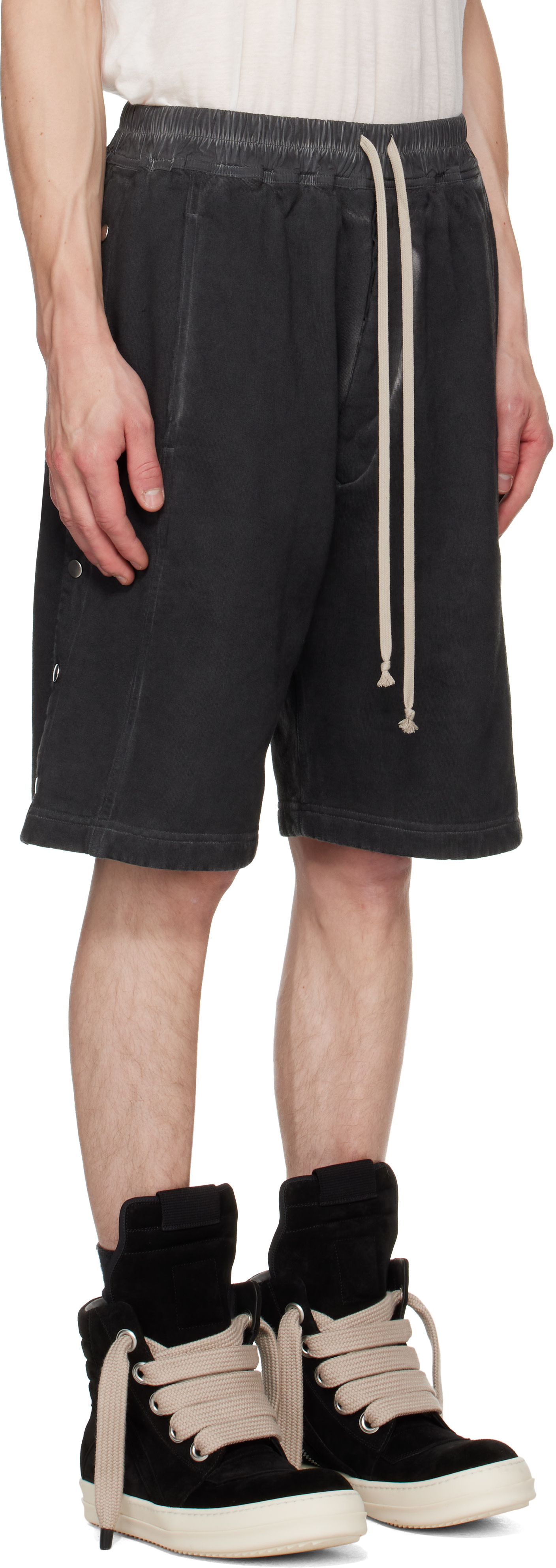 Rick Owens DRKSHDW: Black Tower Pusher Shorts | SSENSE
