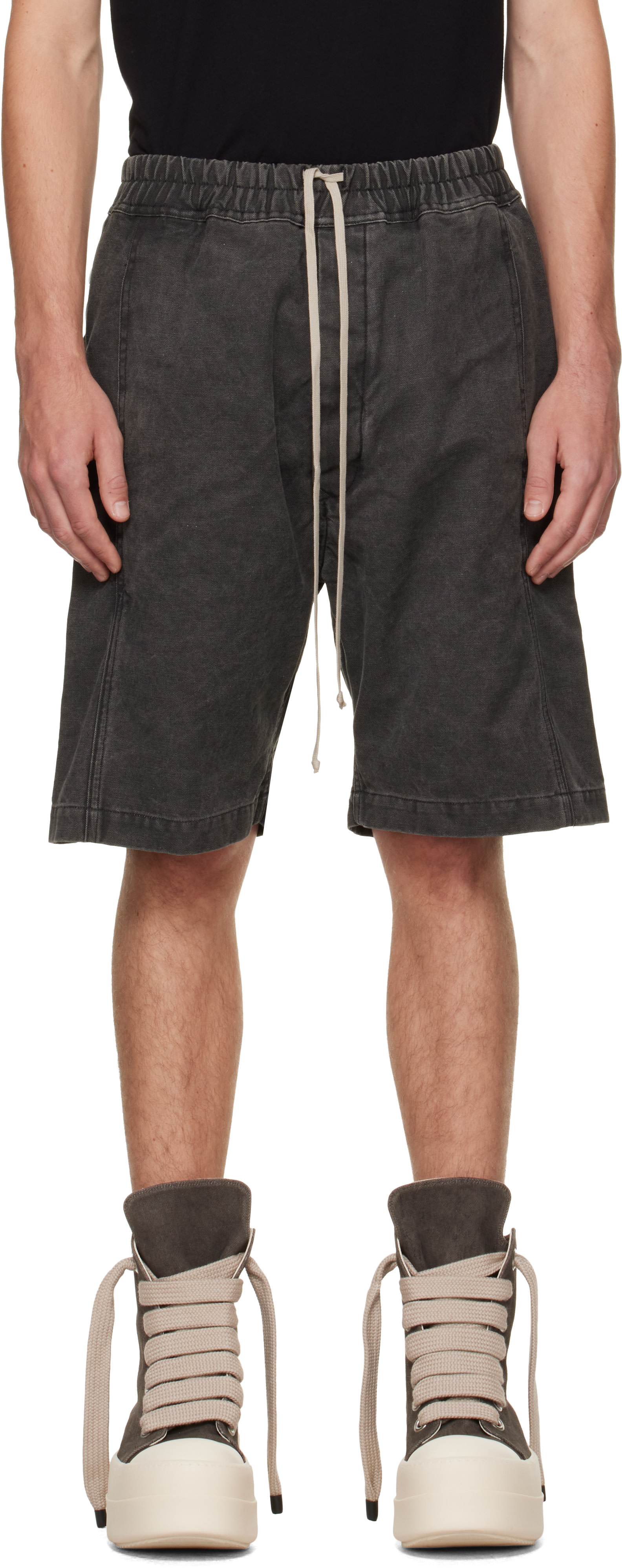 Rick Owens DRKSHDW - グレー Tower Pusher ショートパンツ