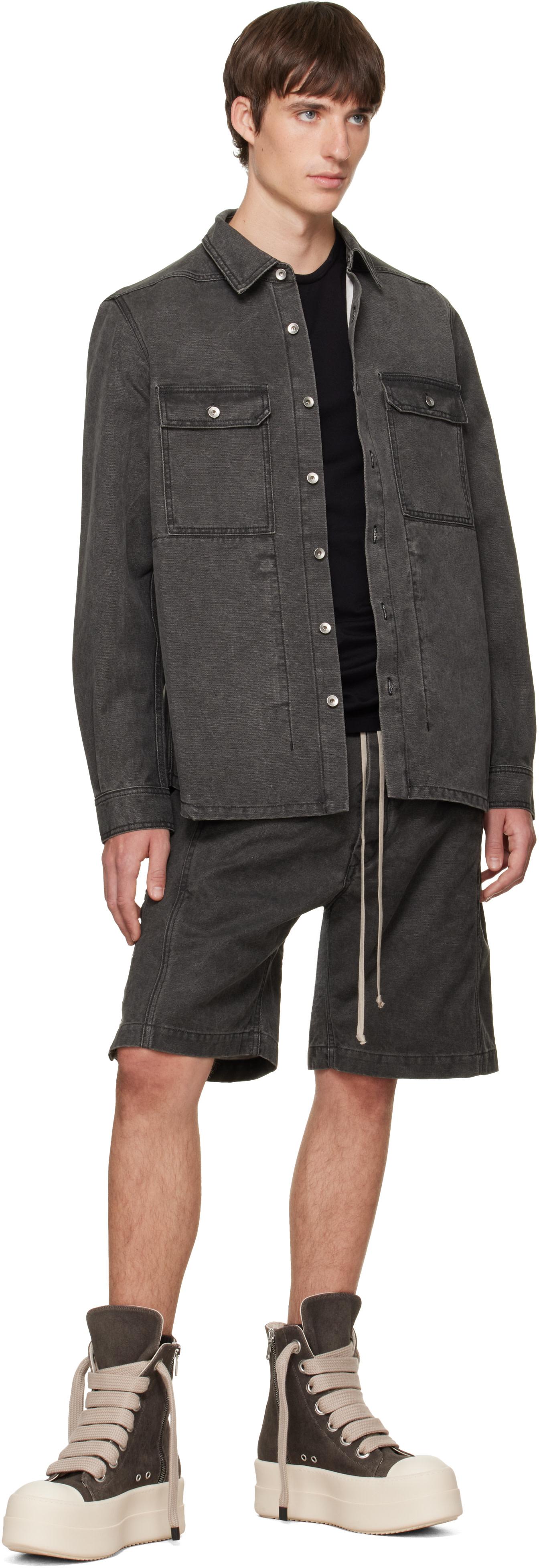 Rick Owens DRKSHDW - グレー Tower Pusher ショートパンツ