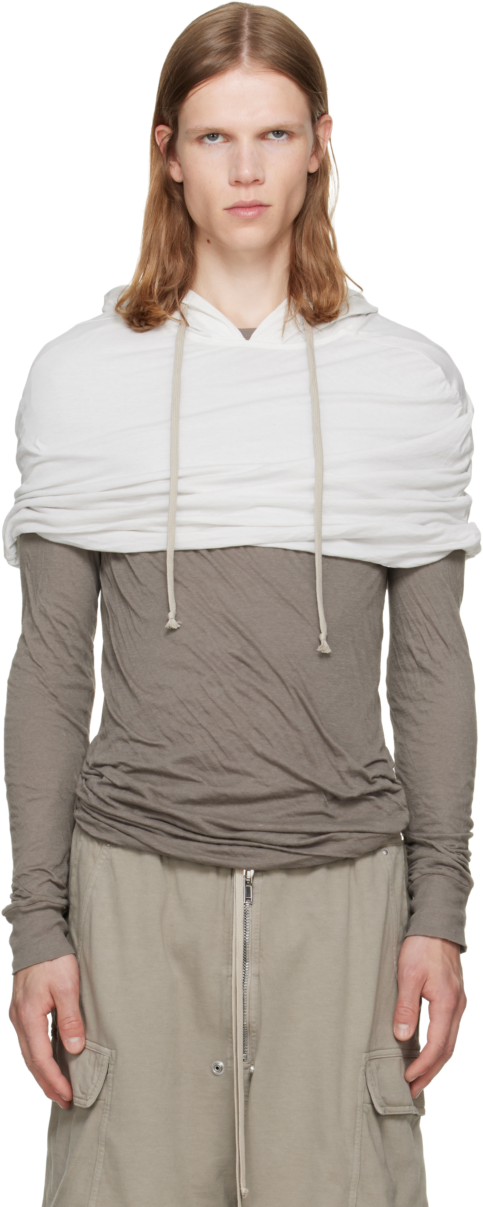 Rick Owens DRKSHDW - Capuche blanche - Tower