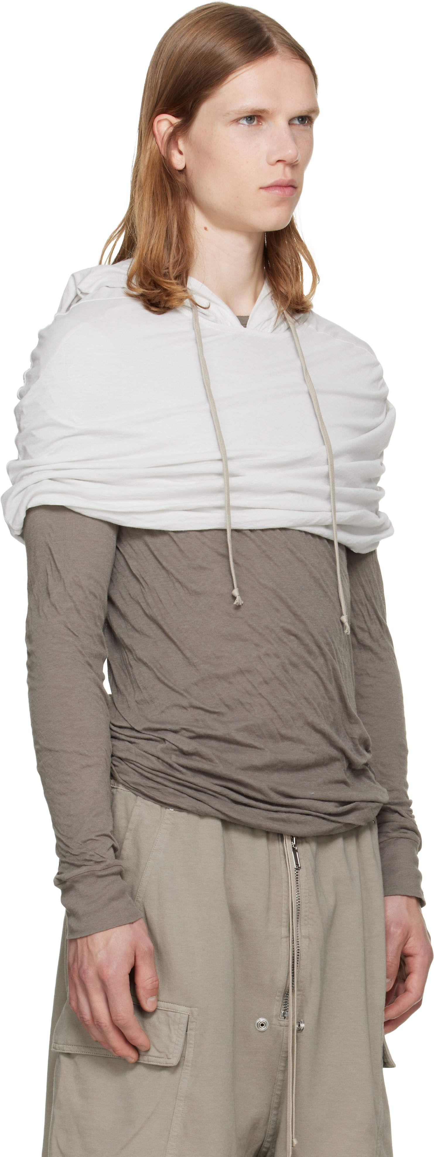 Rick Owens Drkshdw - 화이트 타워 후드