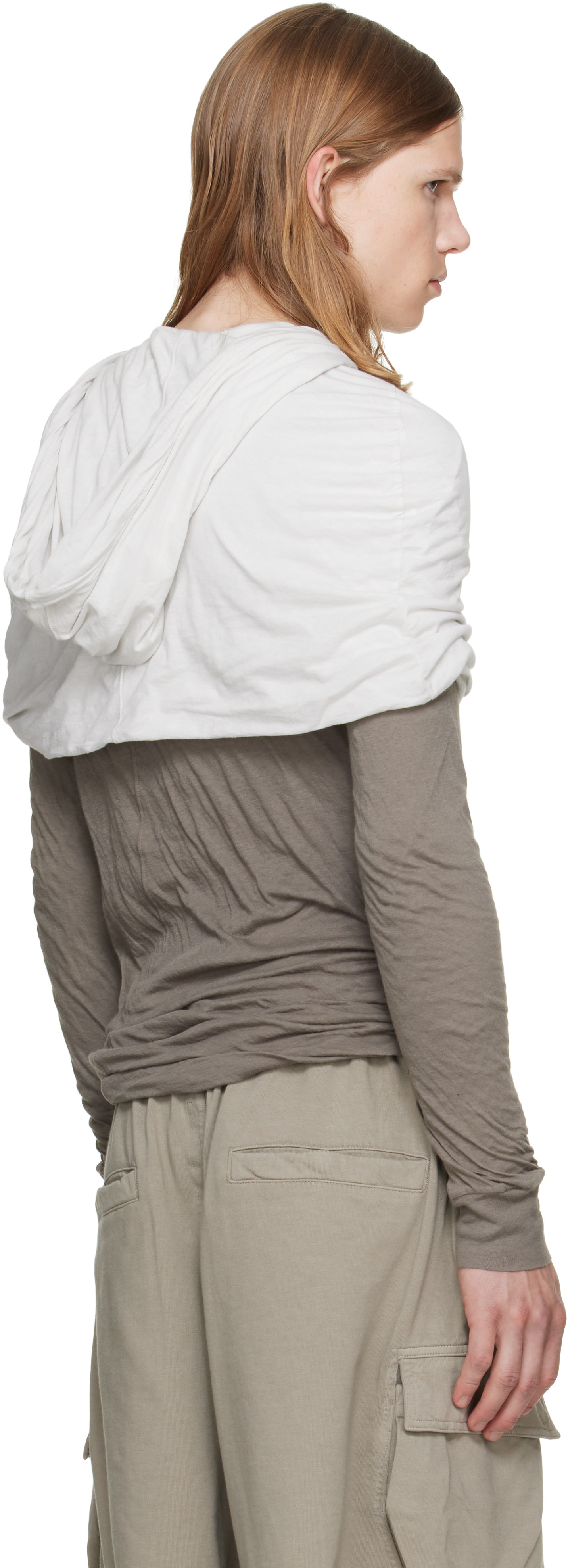 Rick Owens DRKSHDW - Capuche blanche - Tower