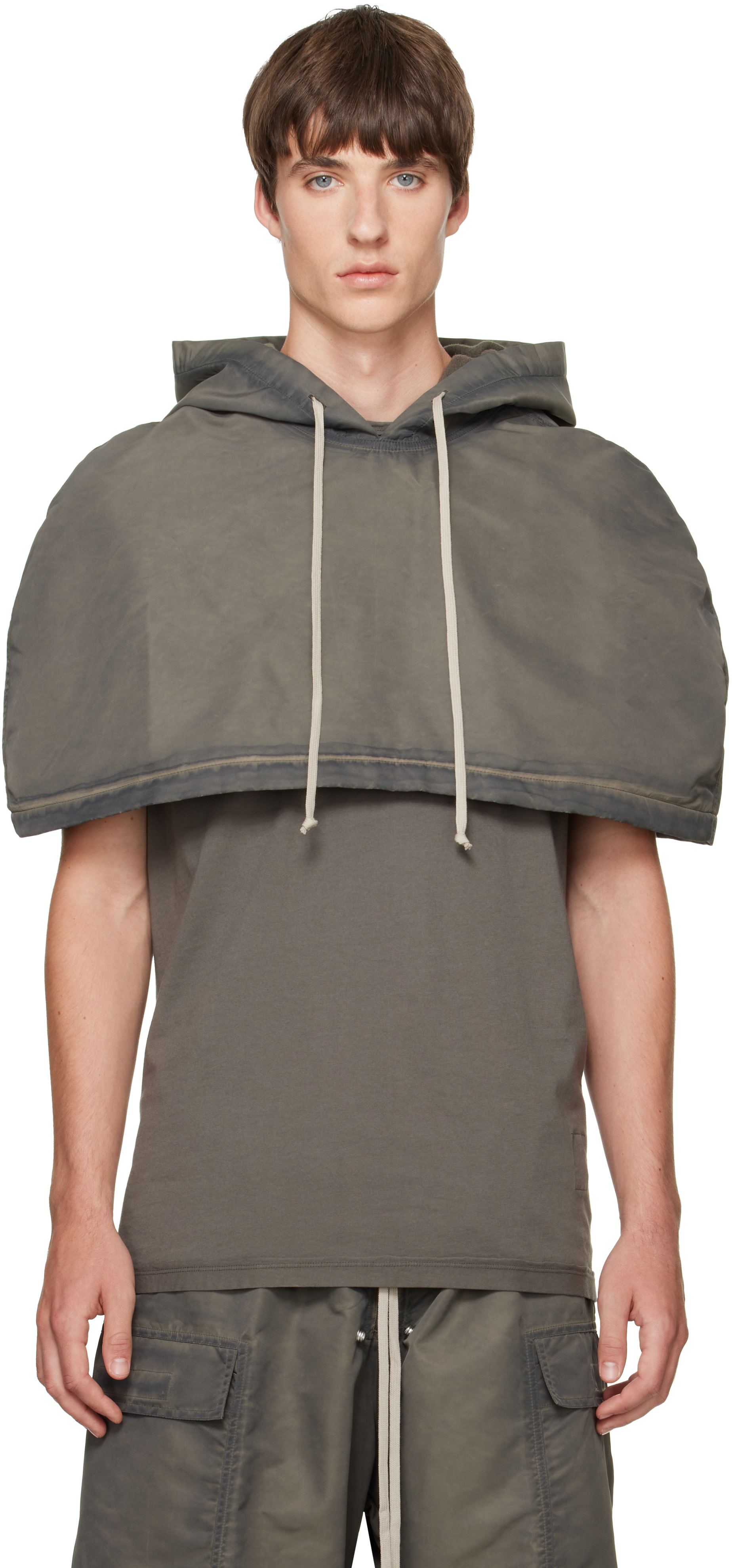 Rick Owens DRKSHDW: グレー Tower Hood シュラグ | SSENSE 日本