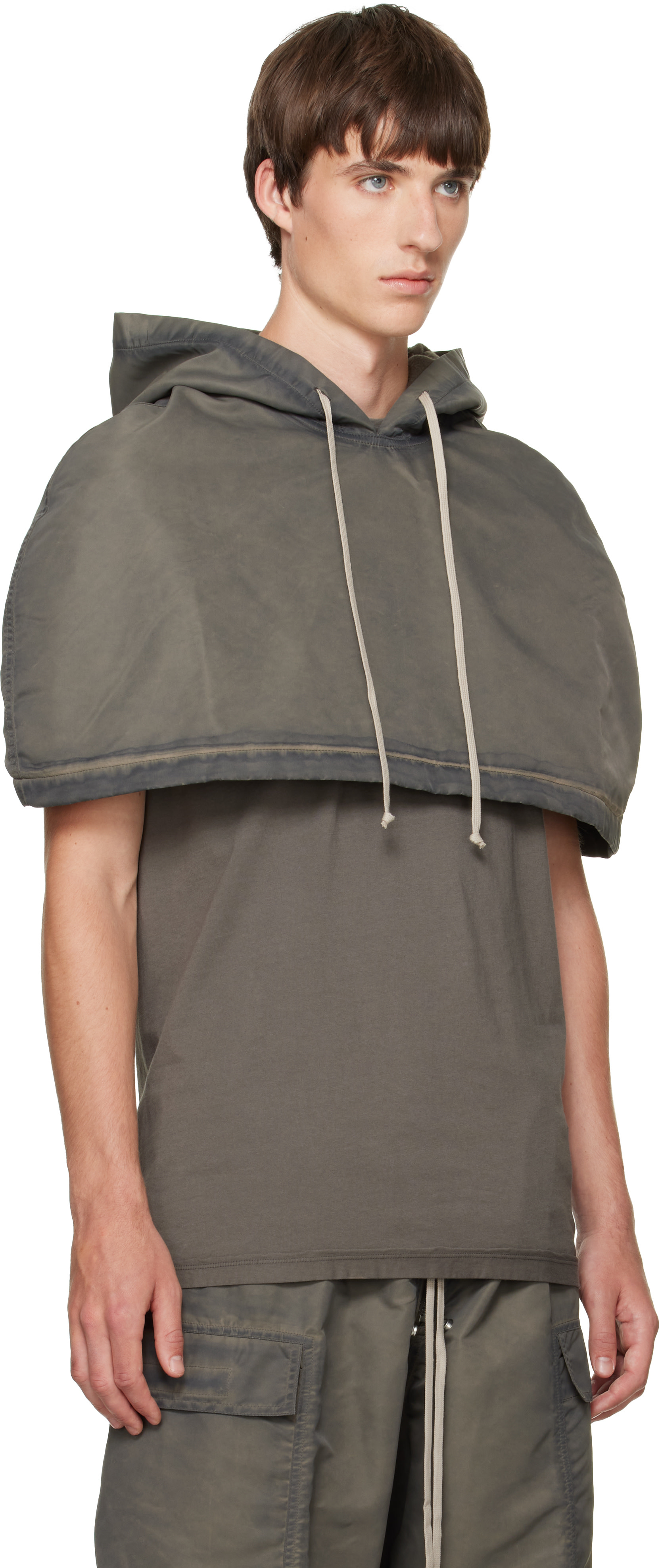 Rick Owens DRKSHDW: グレー Tower Hood シュラグ | SSENSE 日本