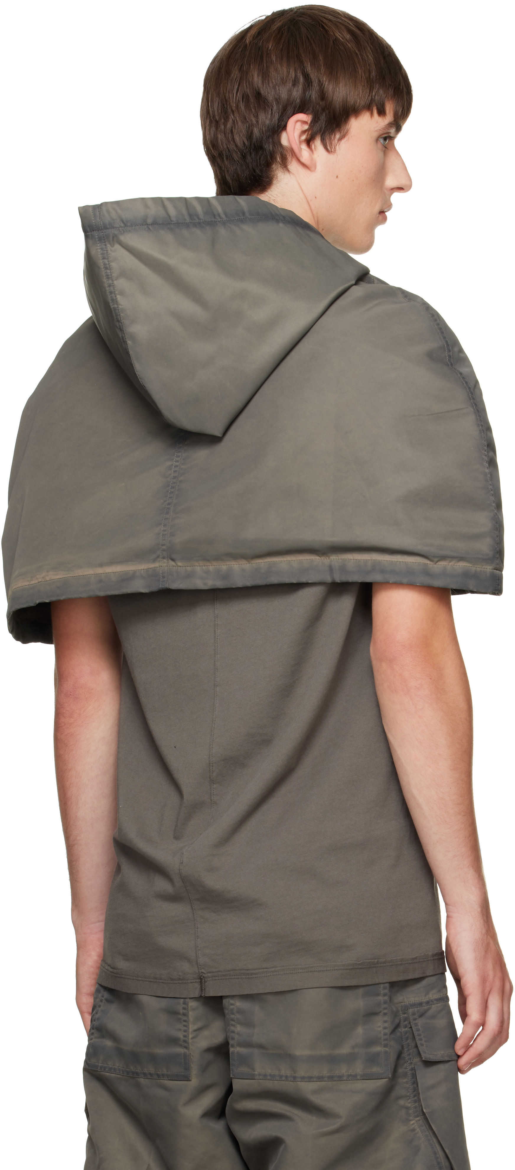 Rick Owens DRKSHDW: グレー Tower Hood シュラグ | SSENSE 日本