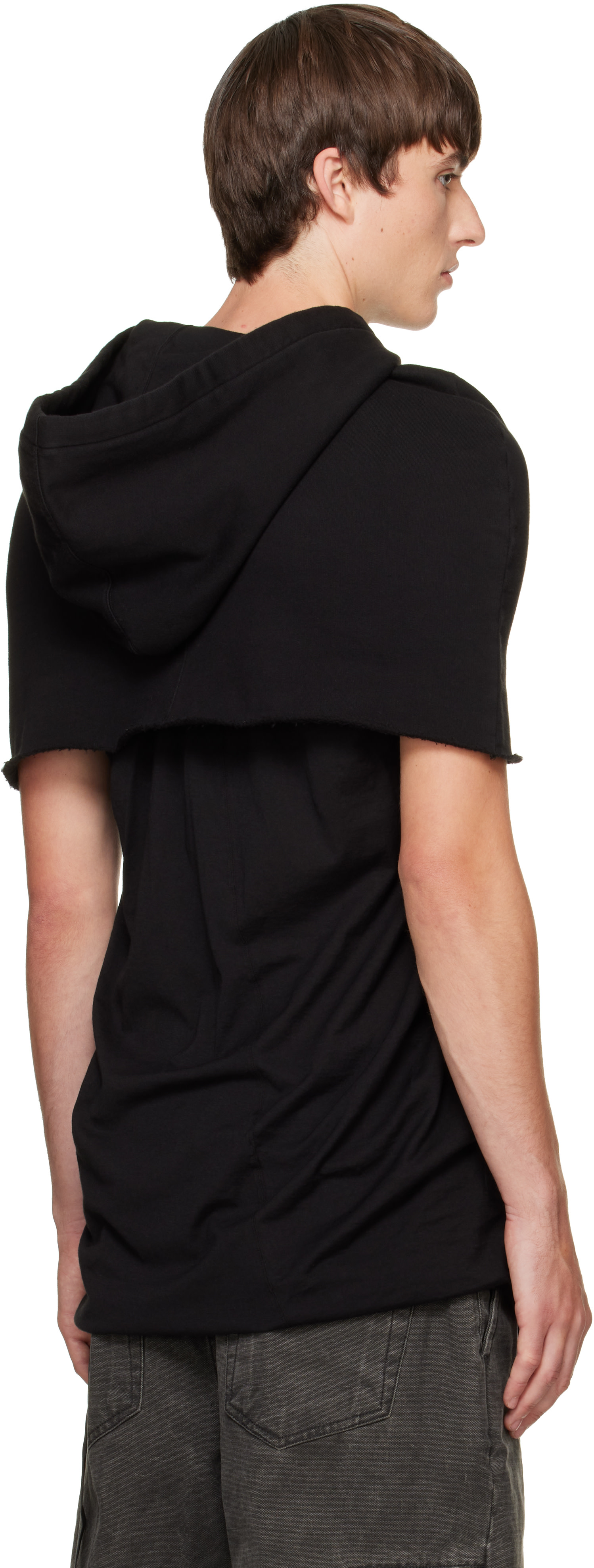 Rick Owens DRKSHDW: Black Tower Hood Shrug | SSENSE