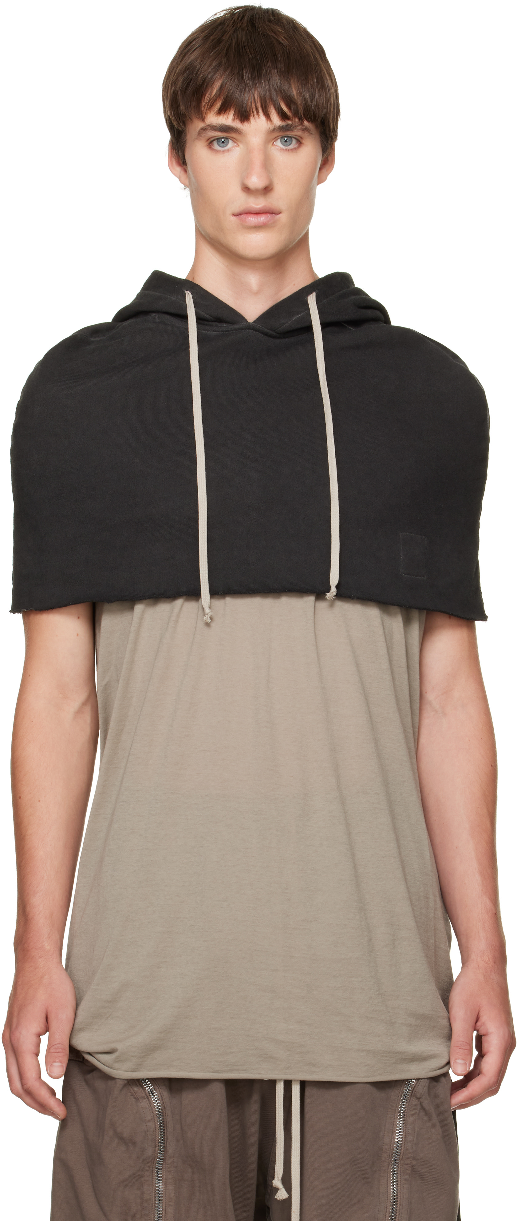 Rick Owens DRKSHDW: Black Tower Hood Shrug | SSENSE