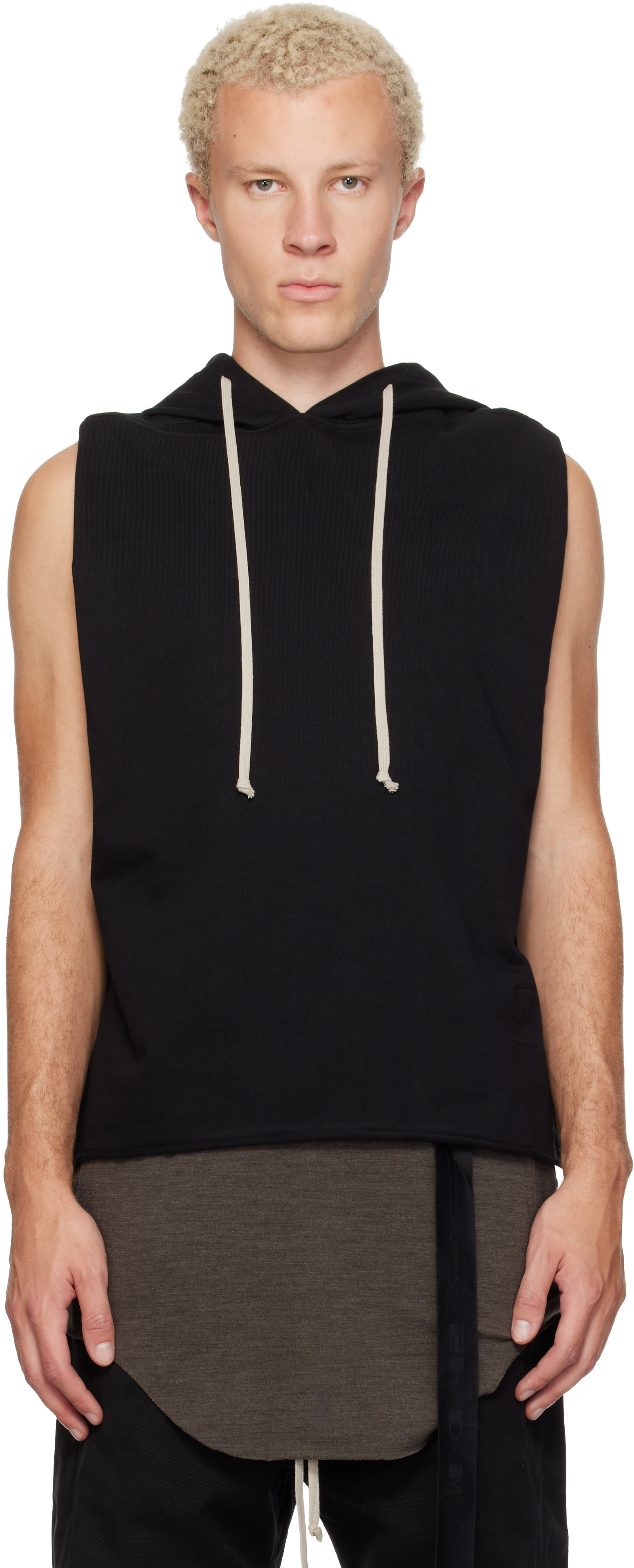 Rick Owens DRKSHDW: Black Tower Tunic Hoodie | SSENSE