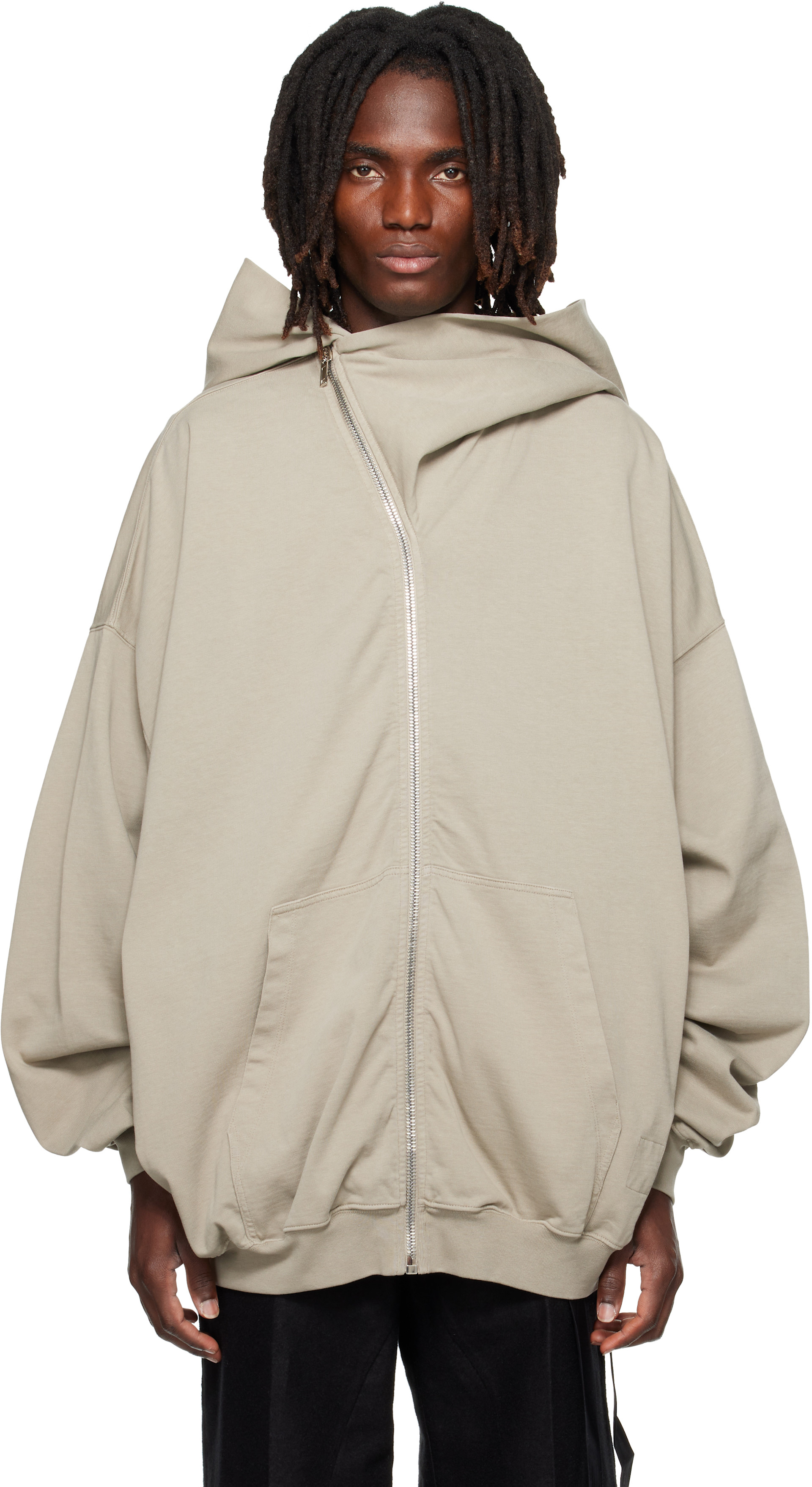 Rick Owens DRKSHDW - Pull à capuche Mountain Hun gris - Tower