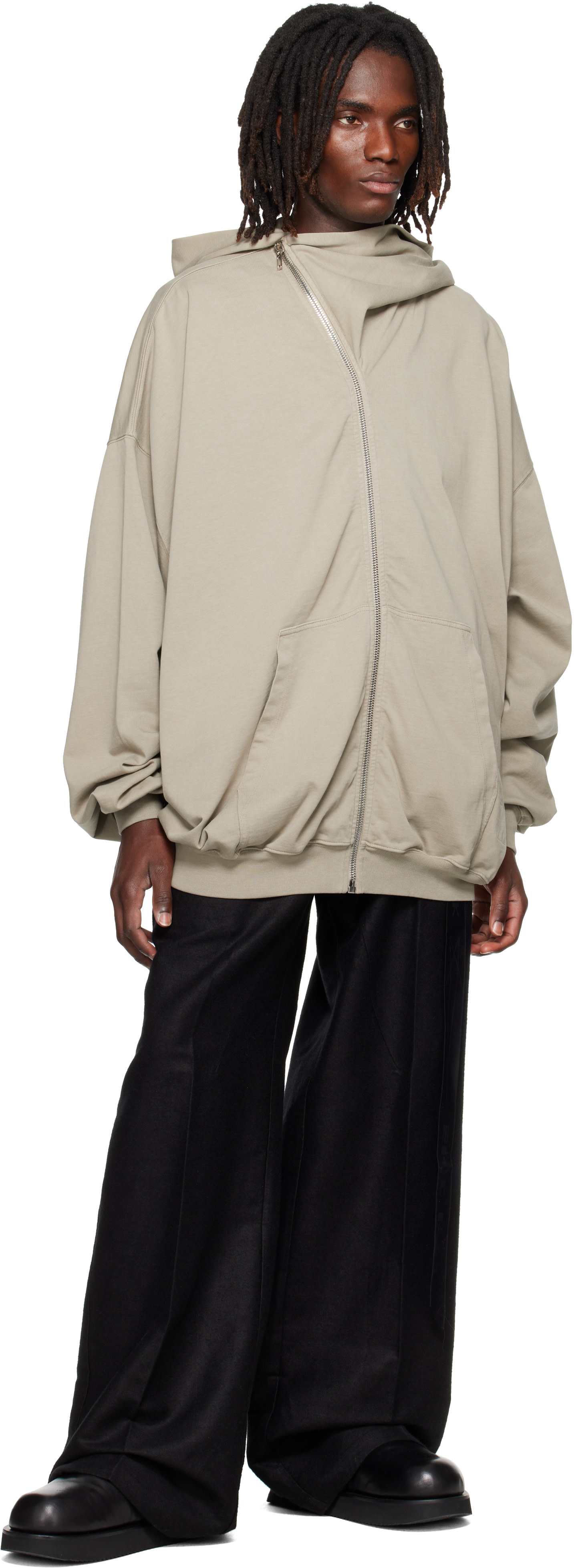 Rick Owens DRKSHDW: グレー Tower Mountain Hun フーディ | SSENSE 日本
