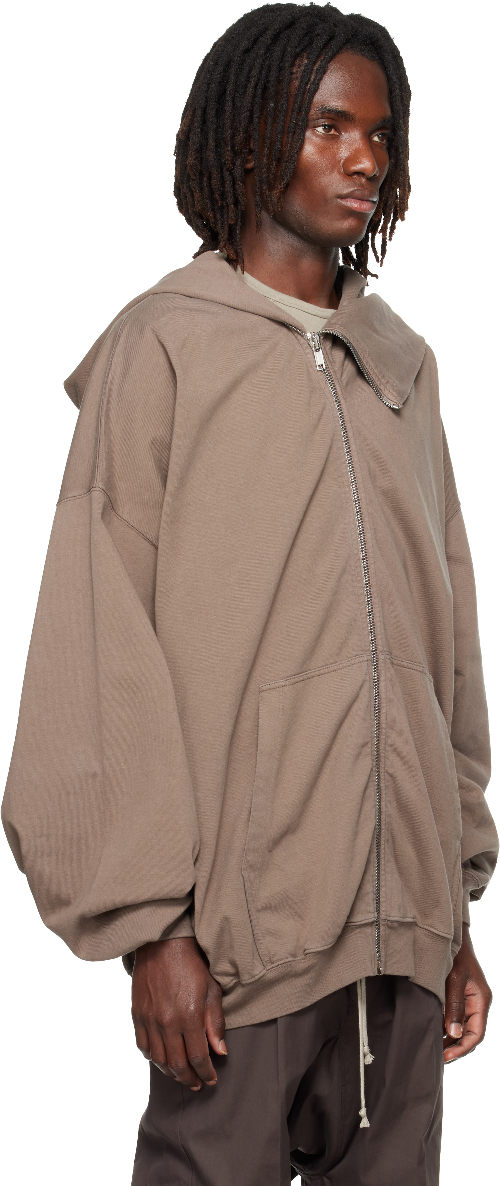 Rick Owens DRKSHDW - Pull à capuche Mountain Hun gris - Tower