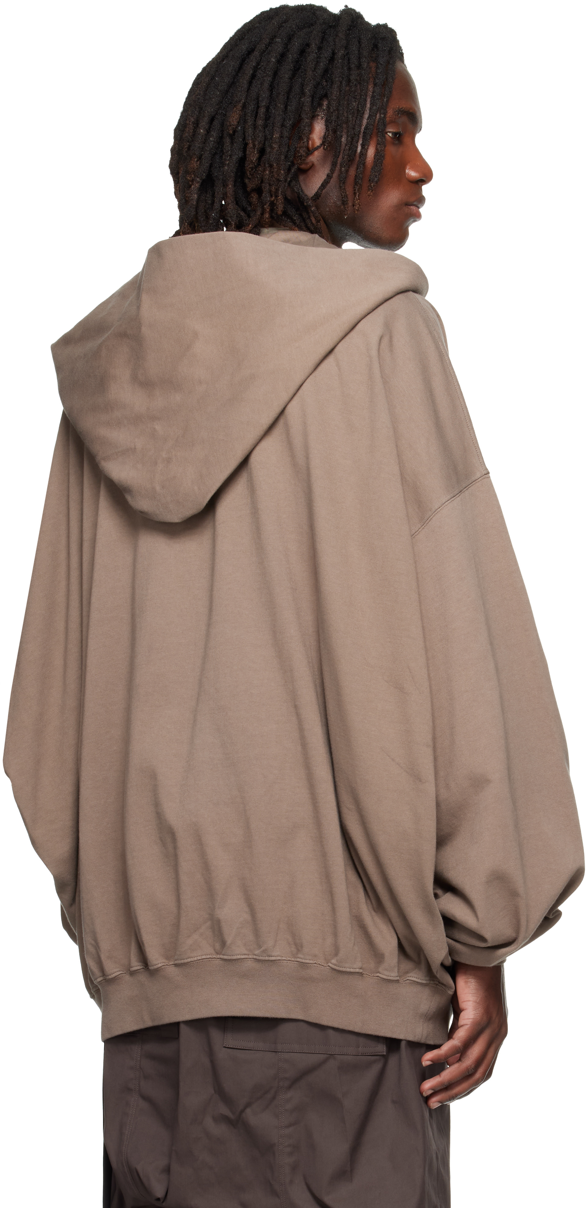 Rick Owens DRKSHDW: Gray Tower Mountain Hun Hoodie | SSENSE