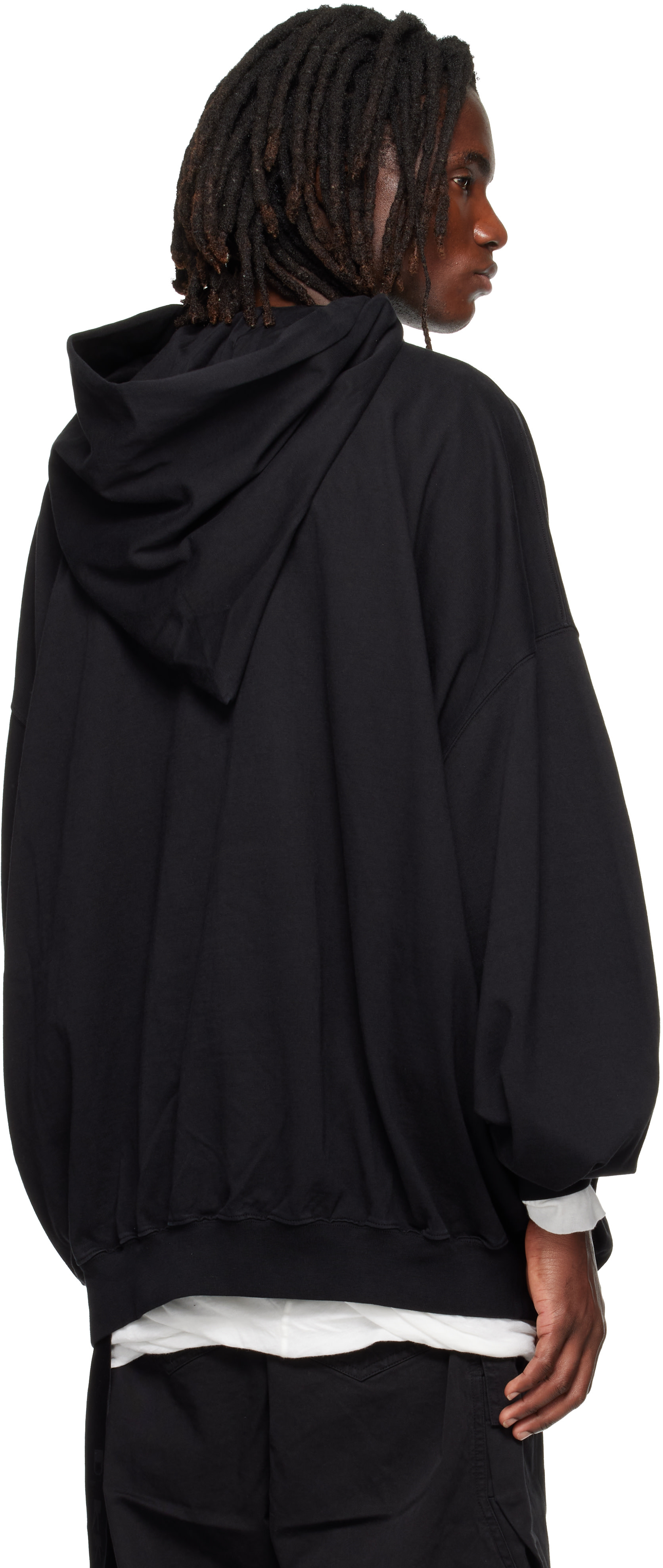 Rick Owens DRKSHDW: Black Tower Mountain Hun Hoodie | SSENSE