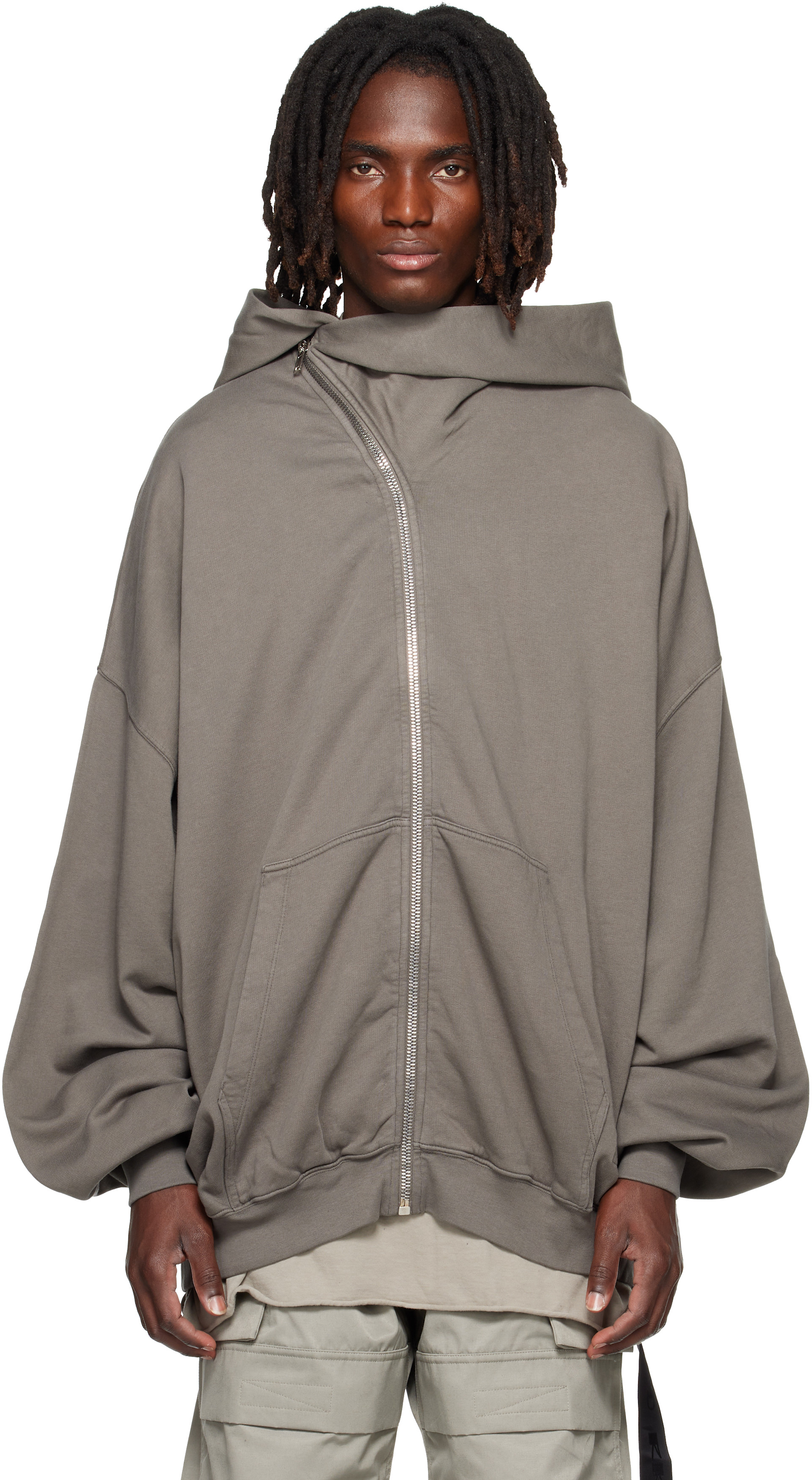 Rick Owens DRKSHDW: グレー Tower Mountain Hun フーディ | SSENSE 日本