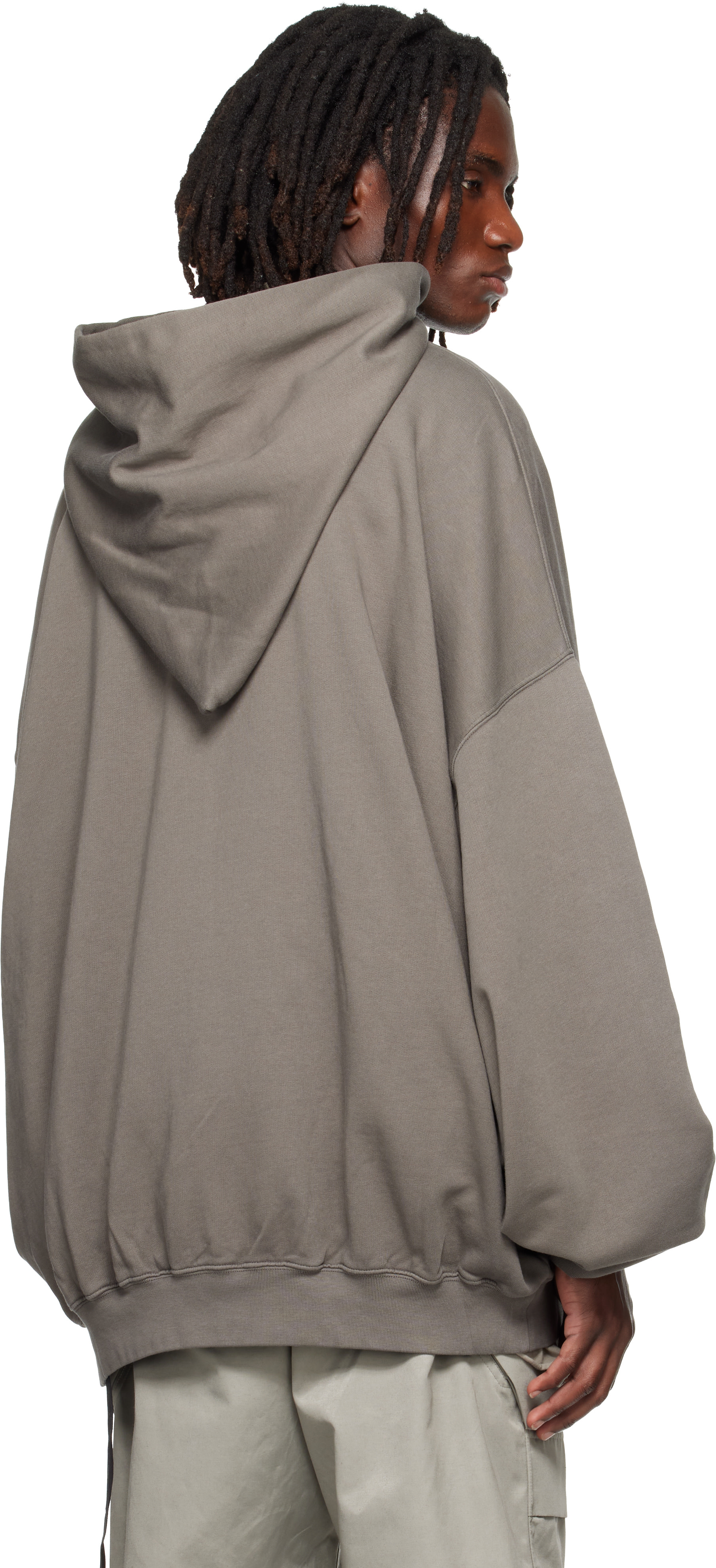 Rick Owens DRKSHDW: Gray Tower Mountain Hun Hoodie | SSENSE