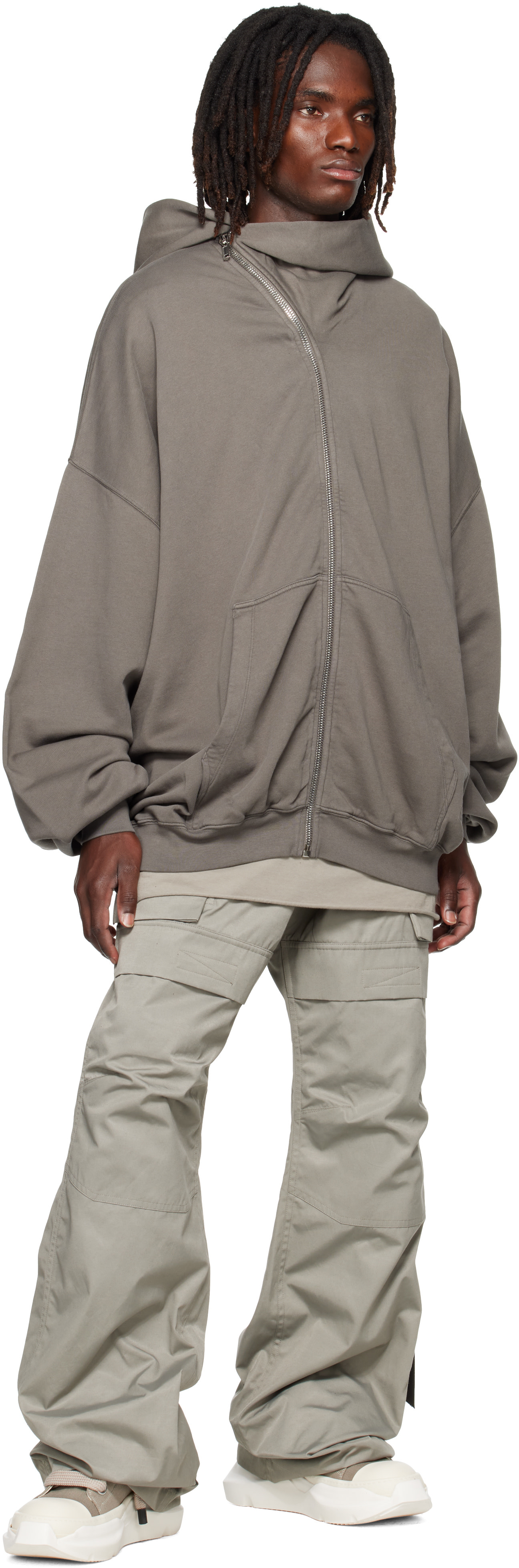 Rick Owens DRKSHDW: グレー Tower Mountain Hun フーディ | SSENSE 日本