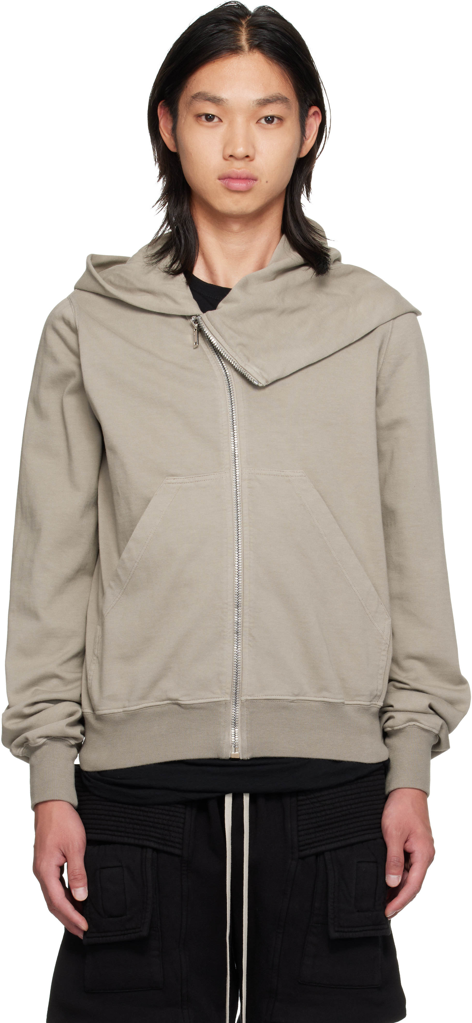 Rick Owens DRKSHDW - Pull à capuche Mountain gris - Tower
