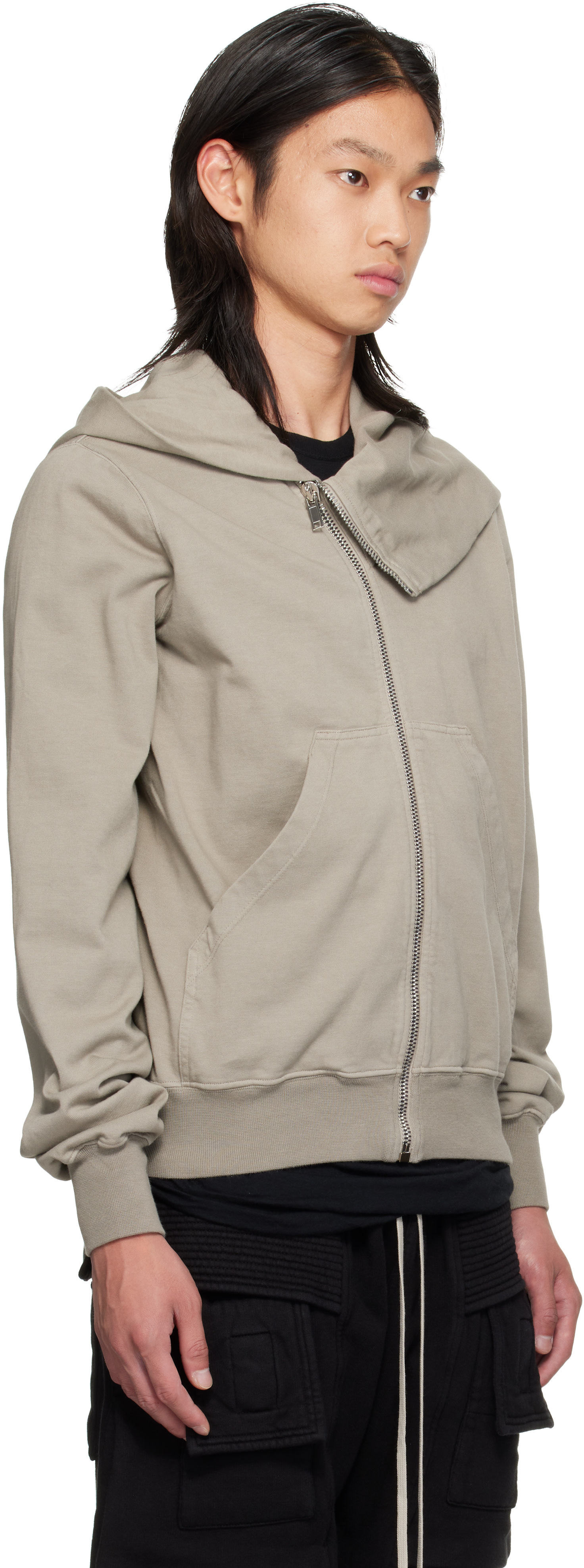 Rick Owens DRKSHDW - Pull à capuche Mountain gris - Tower