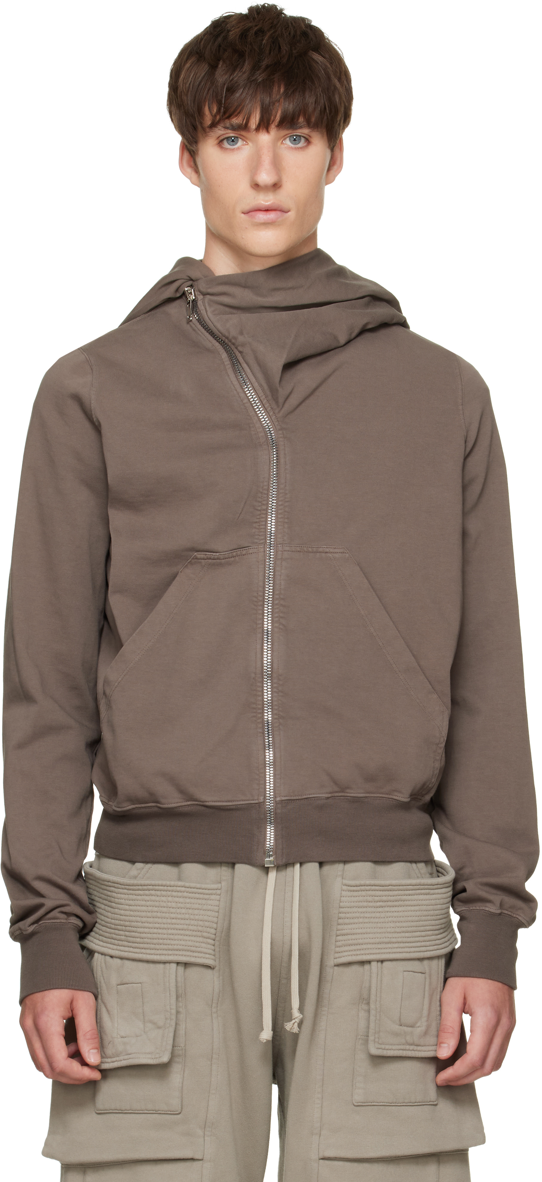 Rick Owens DRKSHDW - Pull à capuche Mountain gris - Tower