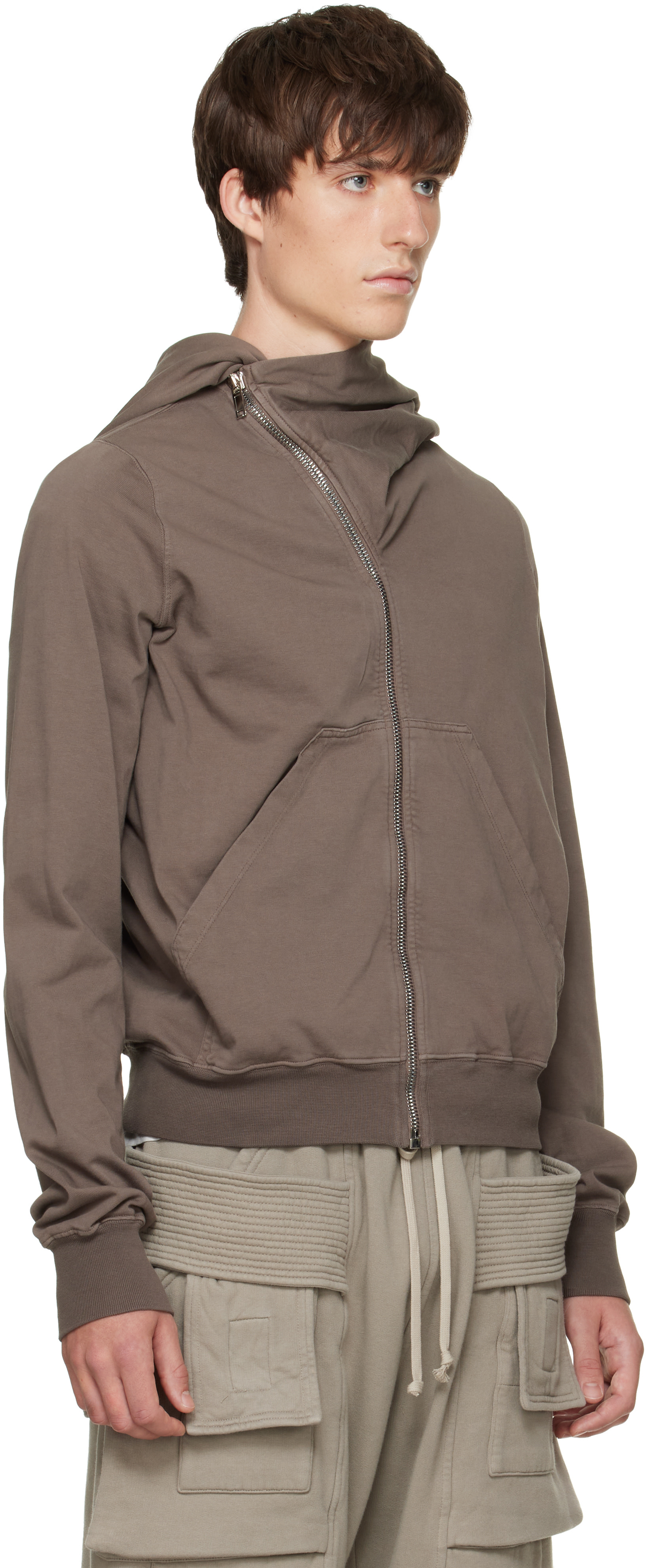 Rick Owens DRKSHDW - Pull à capuche Mountain gris - Tower