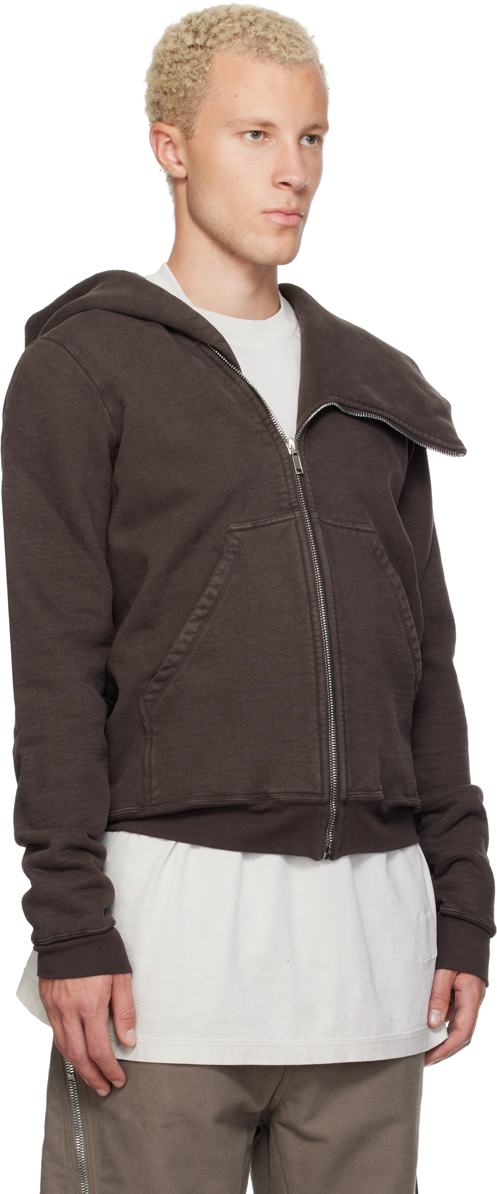 Rick Owens DRKSHDW - Pull à capuche Mountain brun - Tower
