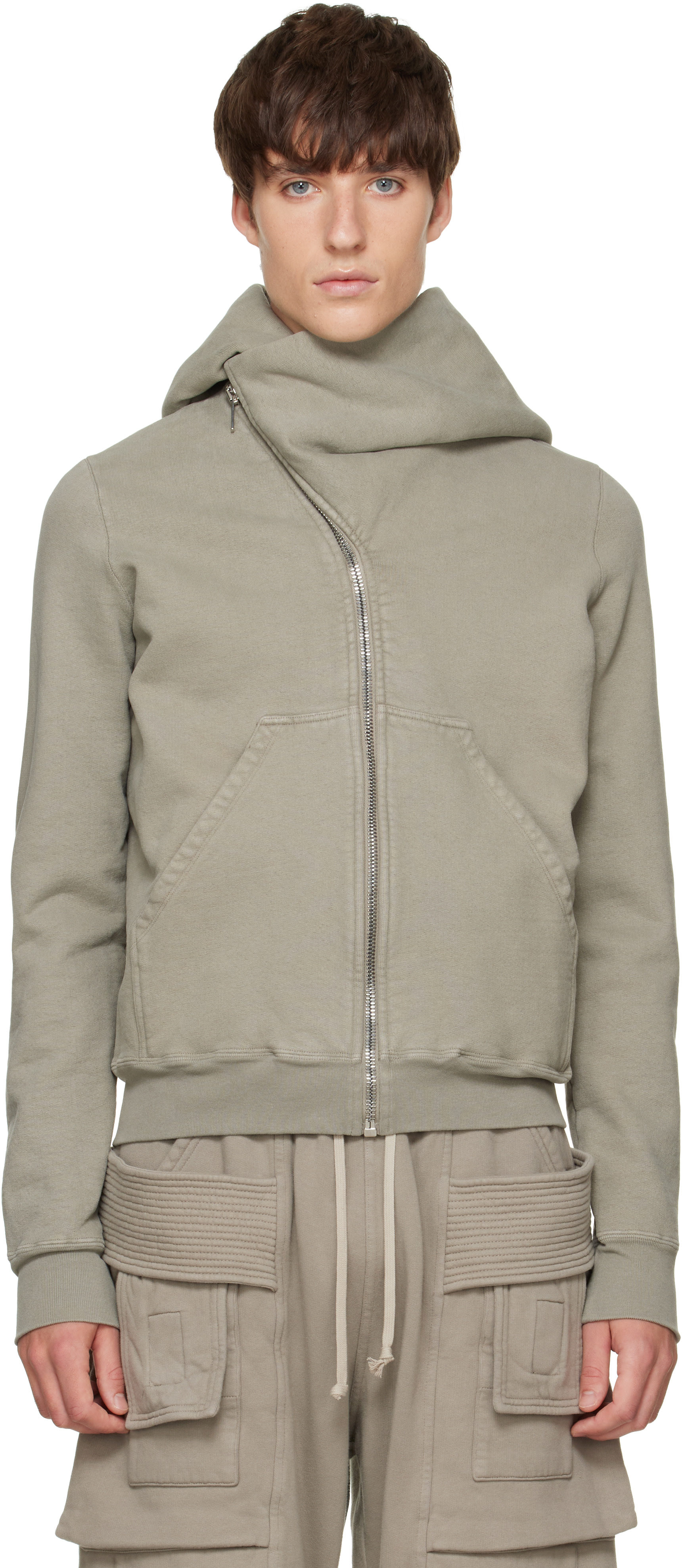 Rick Owens DRKSHDW - Pull à capuche Mountain gris - Tower