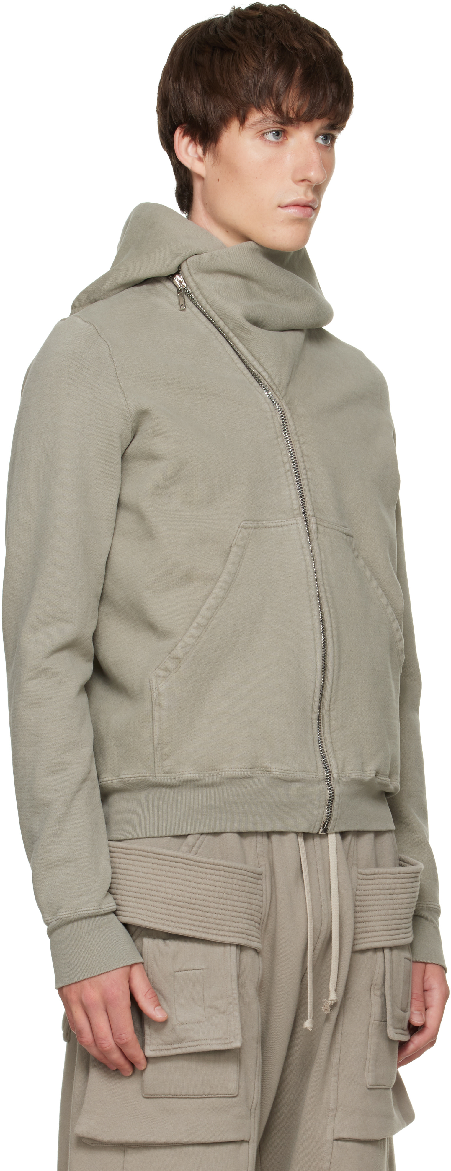 Rick Owens DRKSHDW - Pull à capuche Mountain gris - Tower