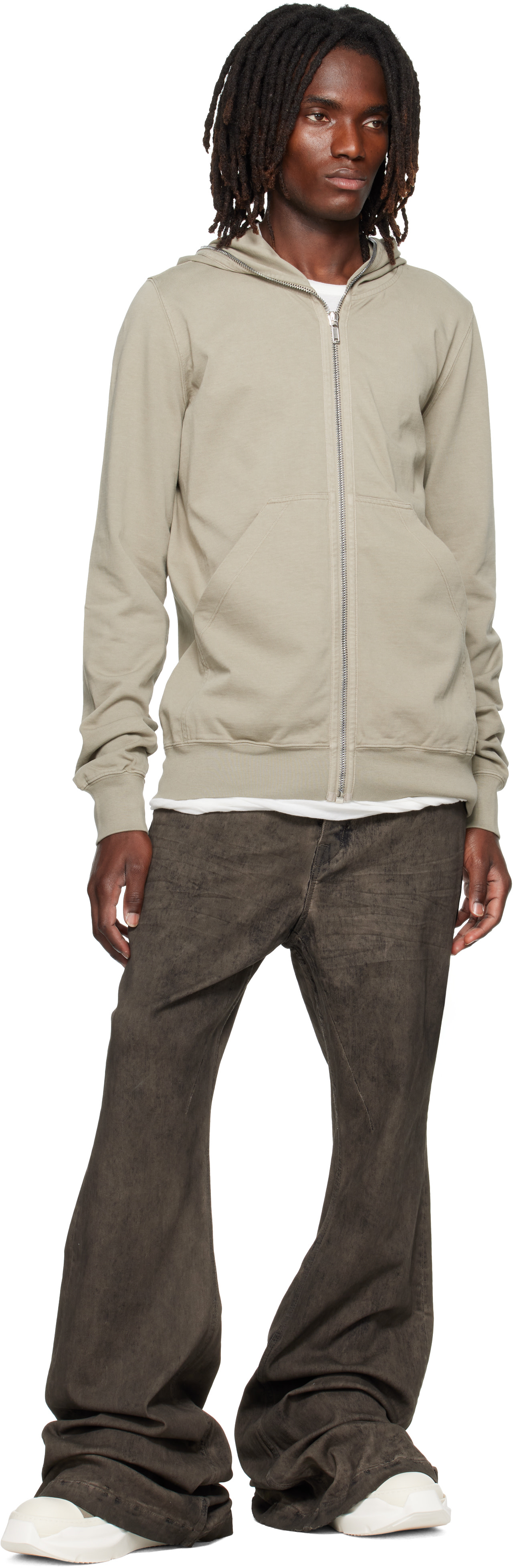 Rick Owens DRKSHDW - Pull à capuche gris - Tower