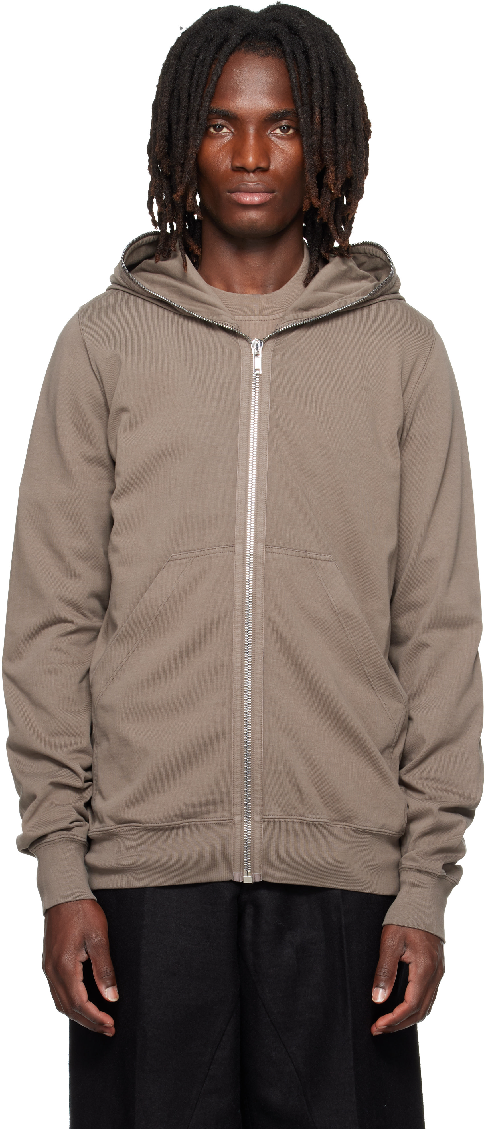 Rick Owens DRKSHDW: Gray Tower Hoodie | SSENSE