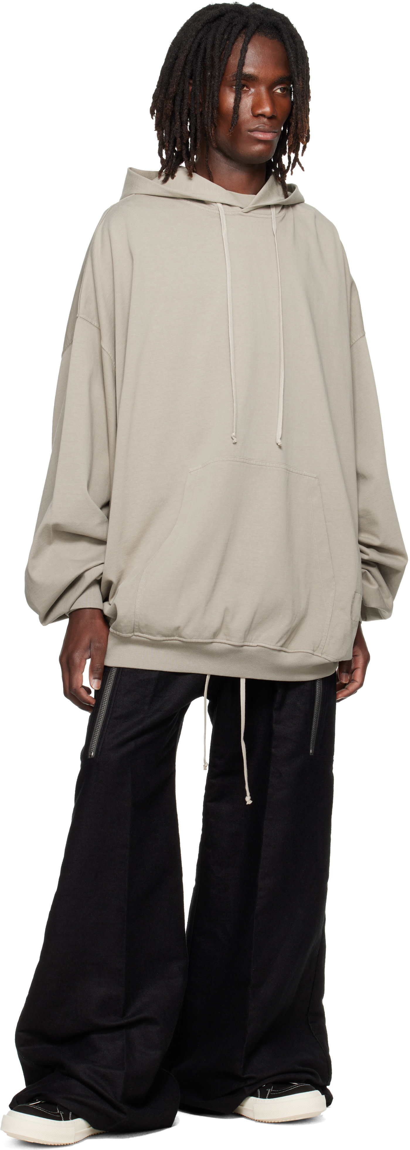 Rick Owens DRKSHDW - Pull à capuche Hun gris - Tower