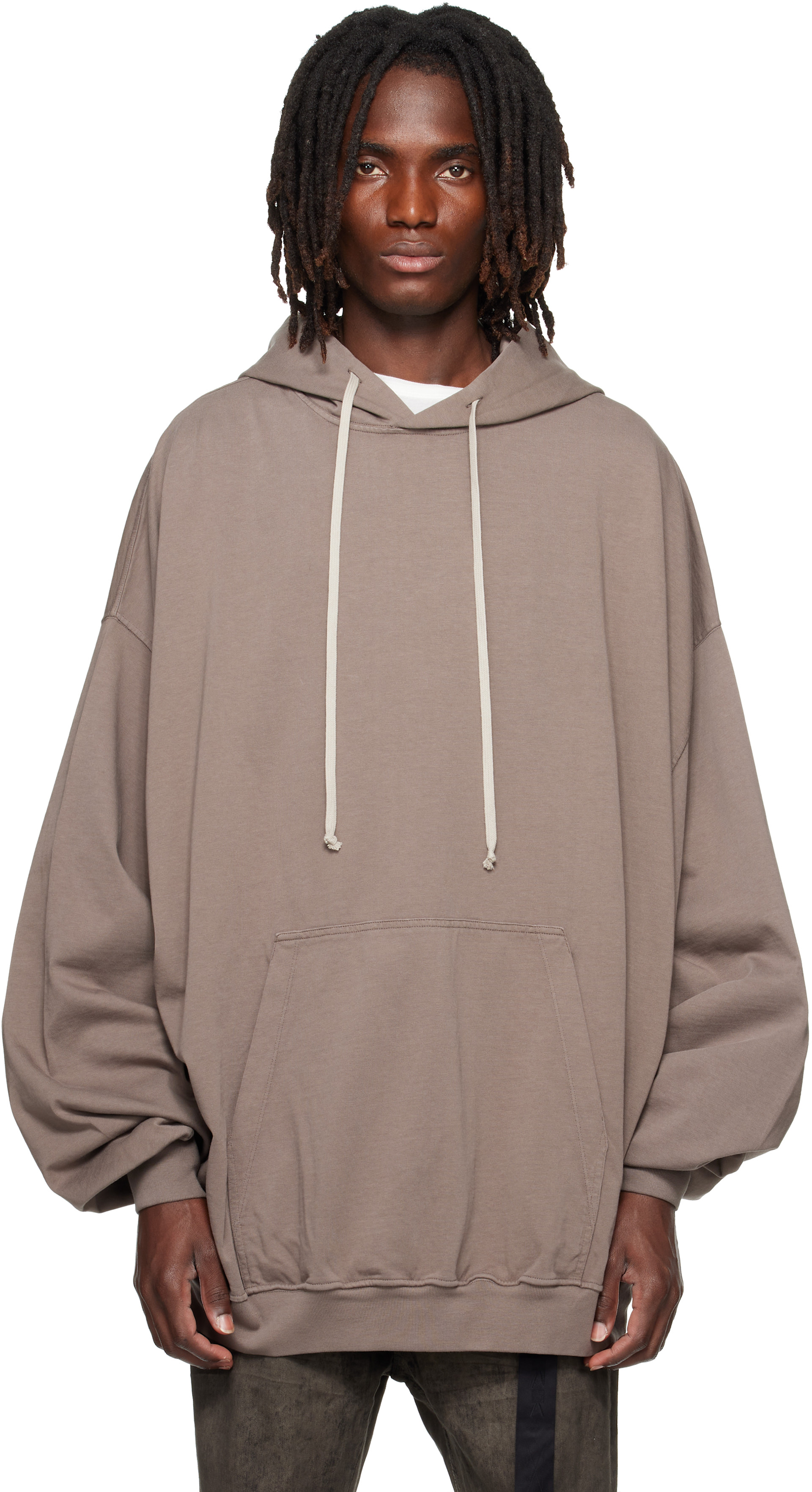 Rick Owens DRKSHDW - Pull à capuche Hun gris - Tower