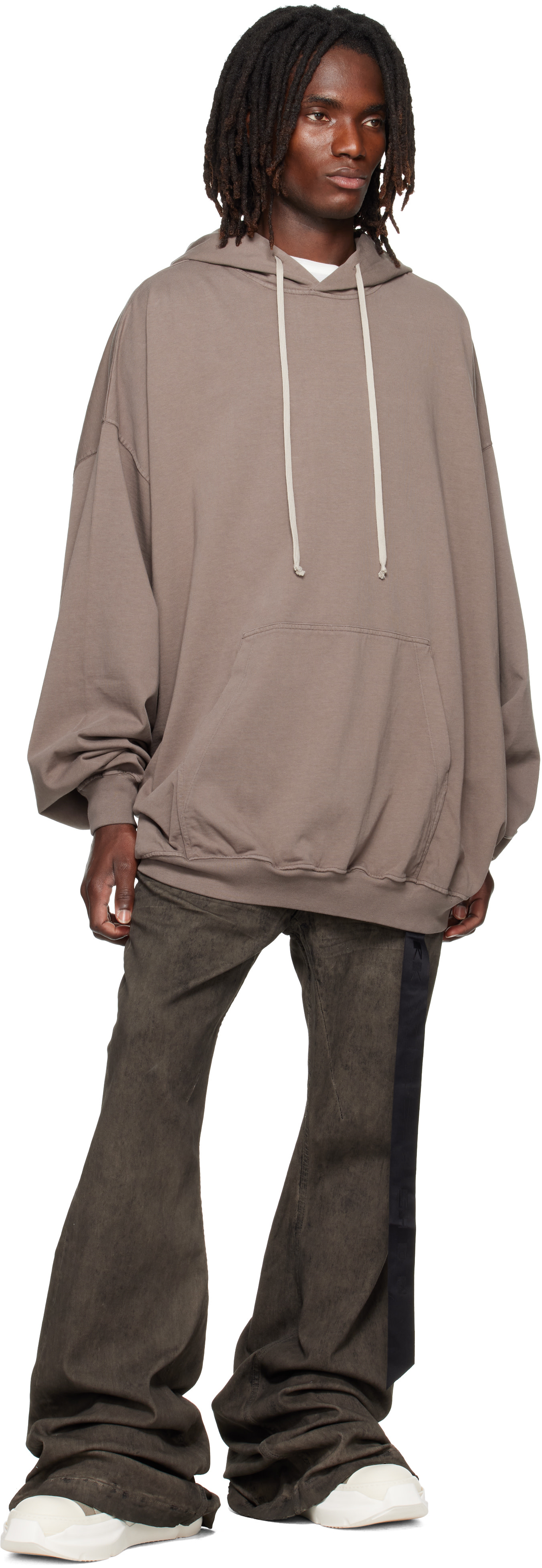 Rick Owens DRKSHDW - Pull à capuche Hun gris - Tower