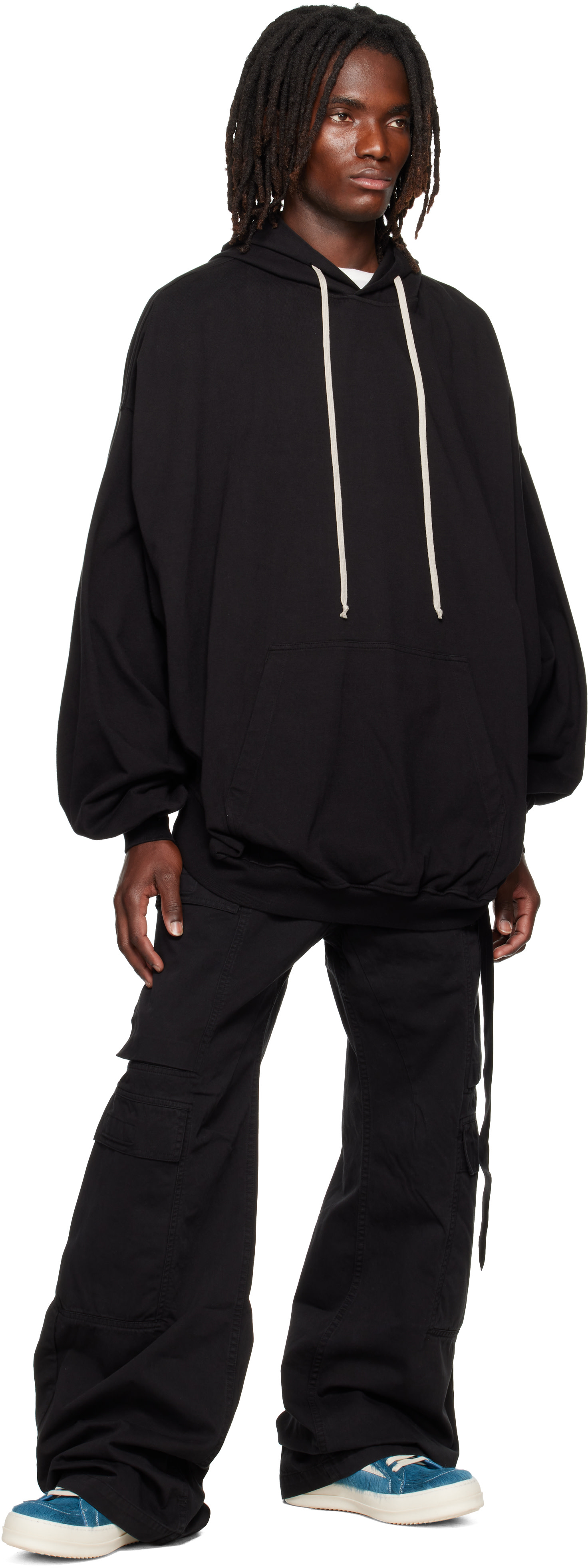 Rick Owens DRKSHDW - Pull à capuche Hun noir - Tower