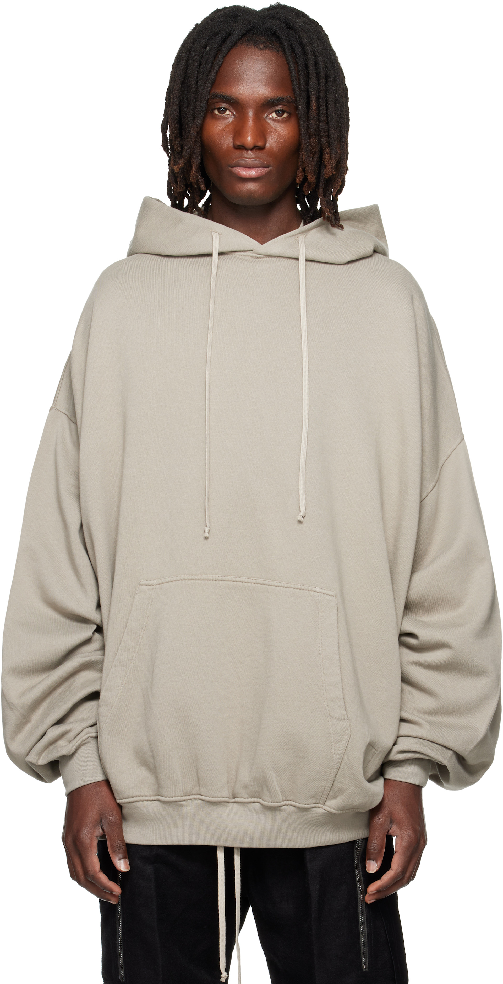 Rick Owens DRKSHDW - Pull à capuche Hun gris - Tower