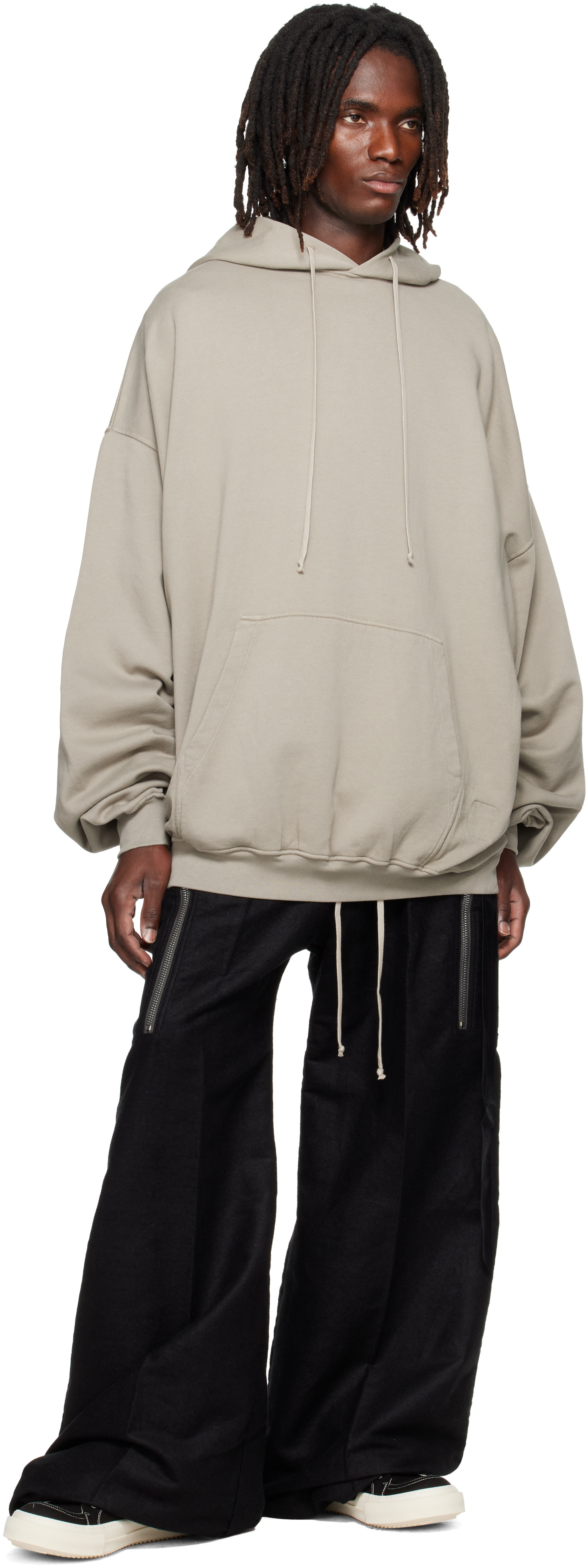 Rick Owens DRKSHDW - Pull à capuche Hun gris - Tower