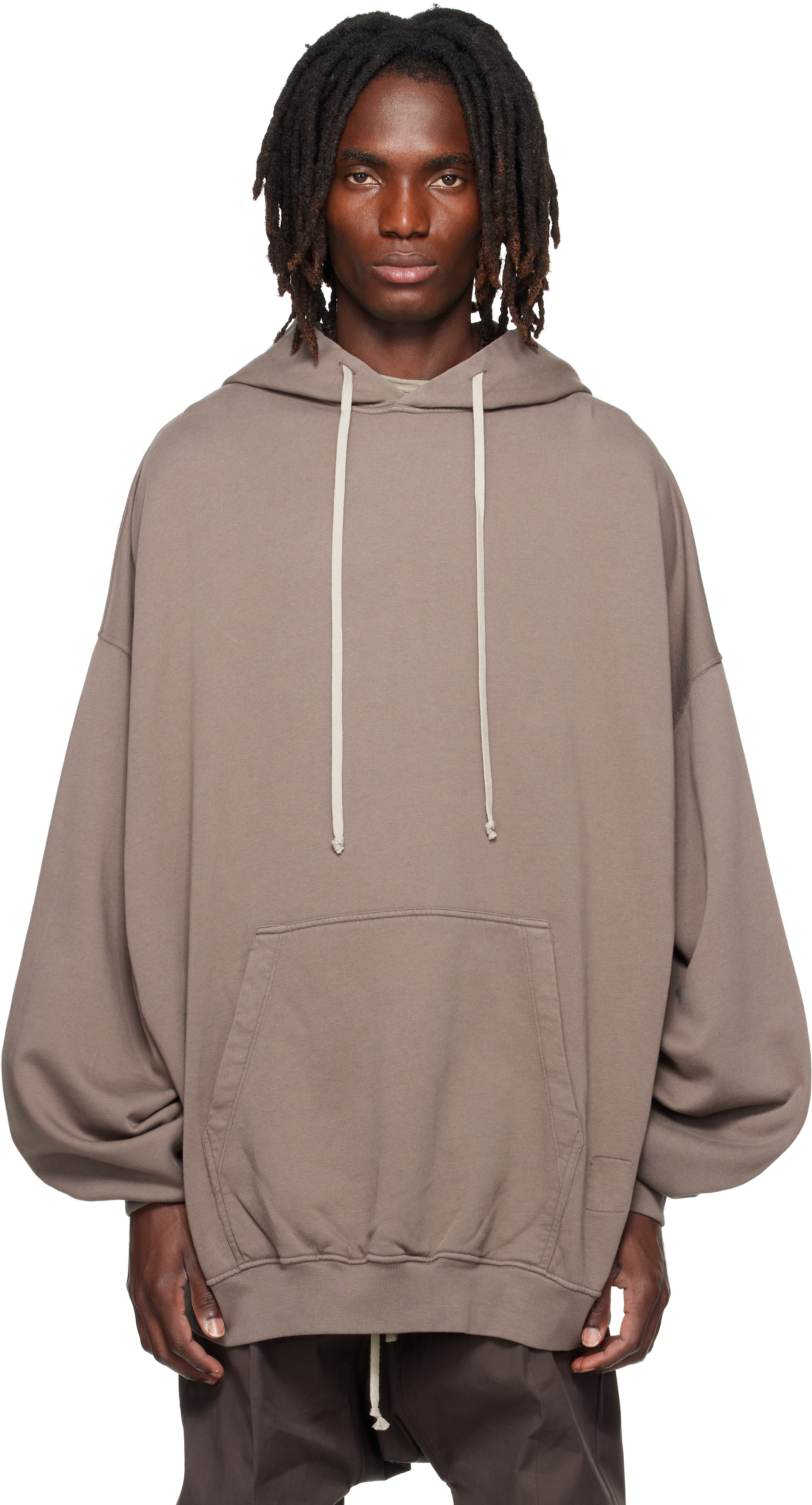 Rick Owens DRKSHDW - Pull à capuche Hun gris - Tower
